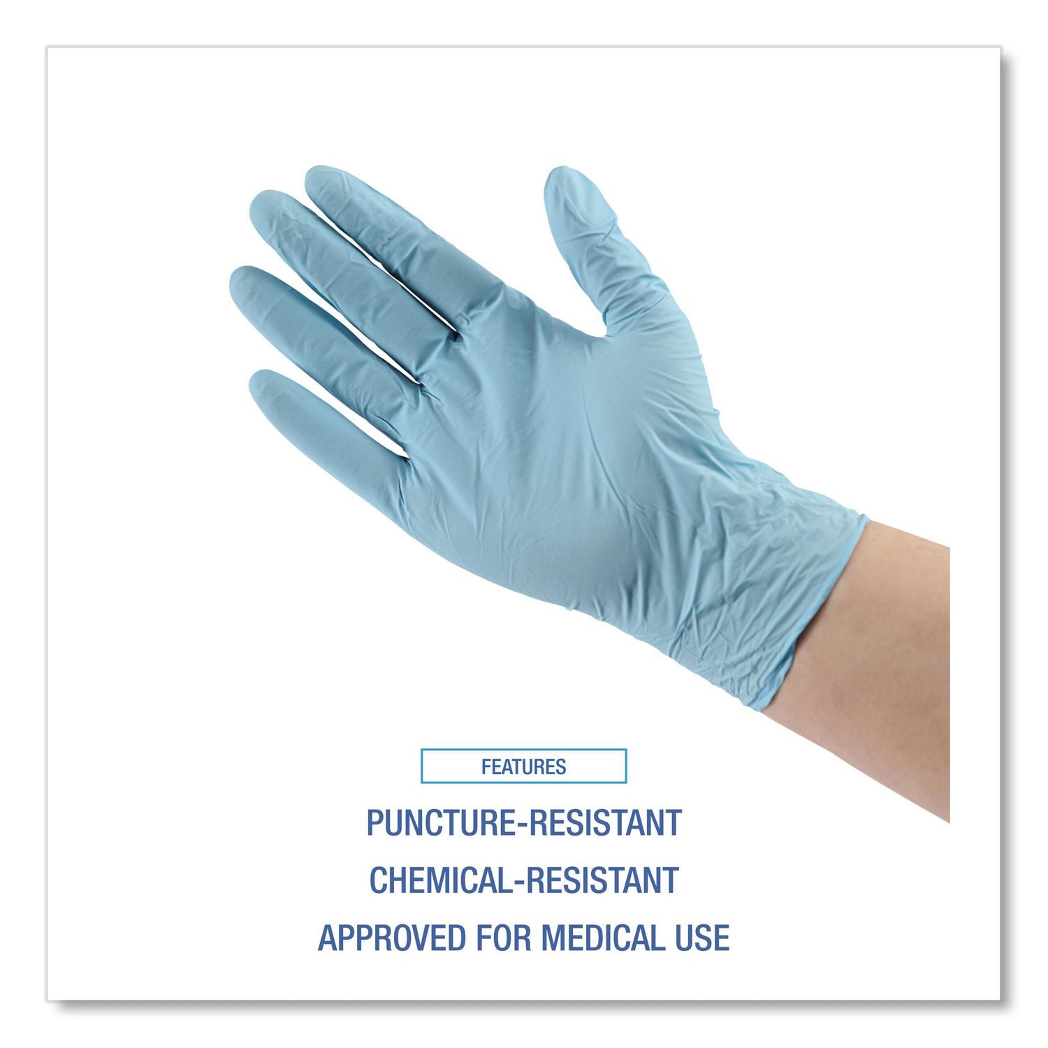 Disposable Examination Nitrile Gloves, X-Large, Blue, 5 mil, 1,000/Carton
