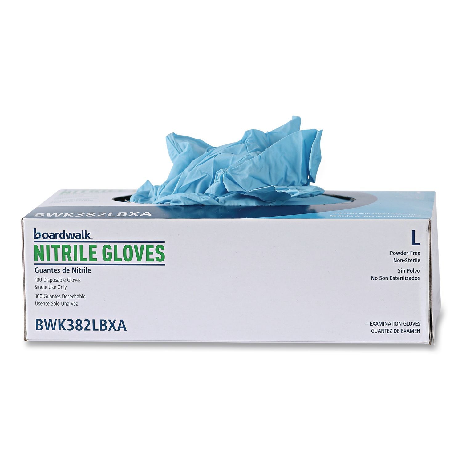 Disposable Examination Nitrile Gloves, Large, Blue, 5 mil, 1,000/Carton