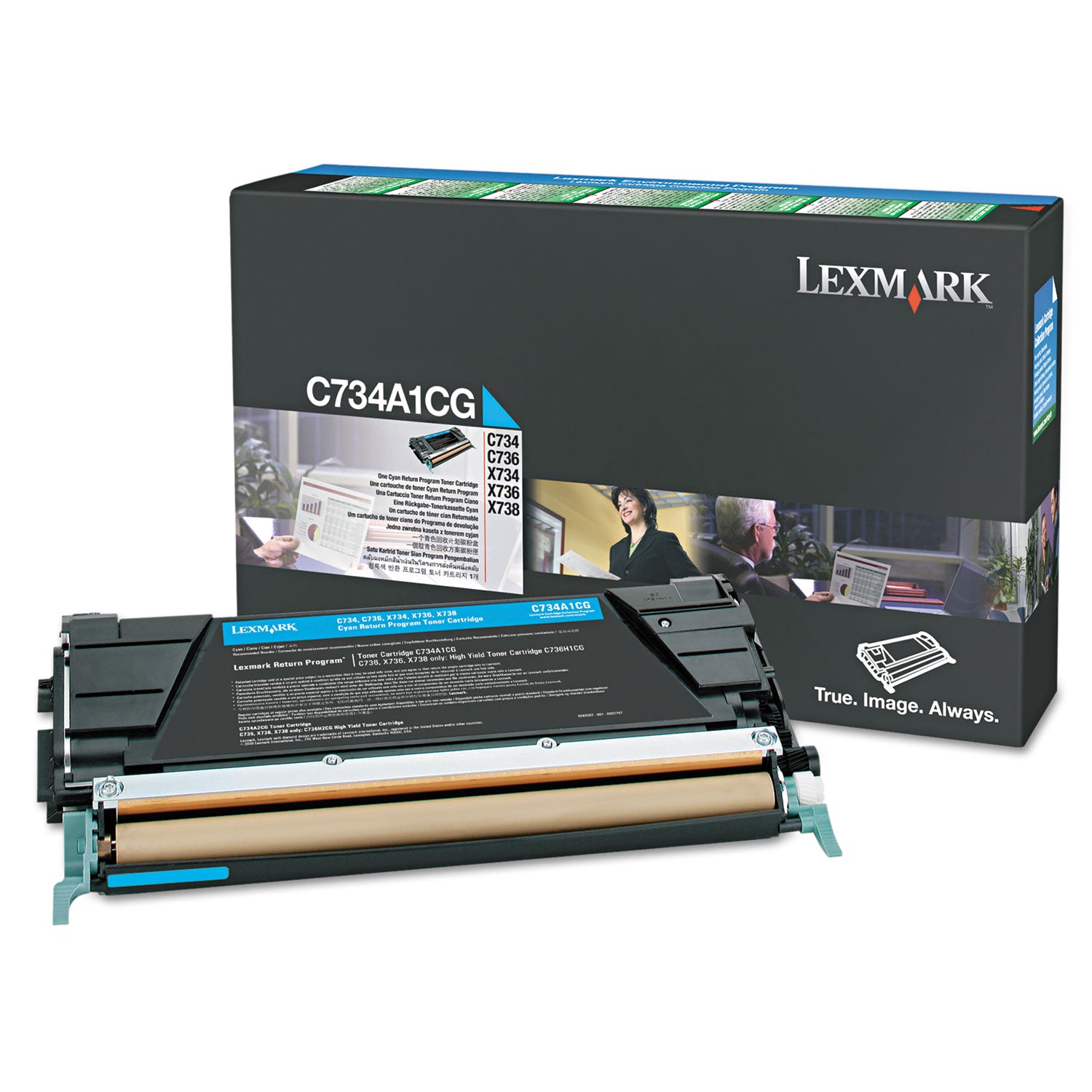 Lexmark Original High Yield Laser Toner Cartridge - Cyan - 1 Each