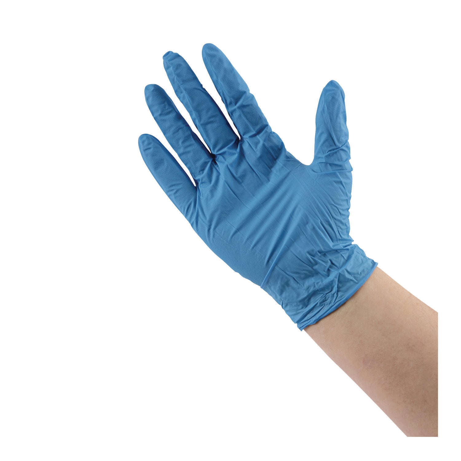 Disposable Powder-Free Nitrile Gloves, Medium, Blue, 5 mil, 1,000/Carton