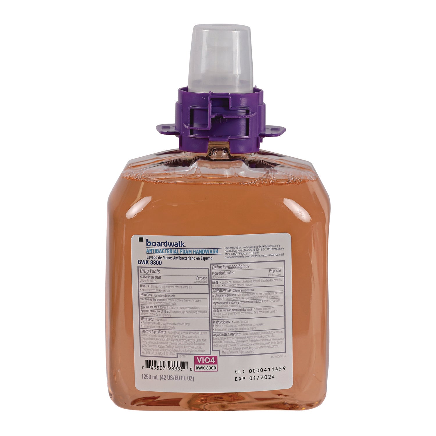 Foam Antibacterial Handwash, Fresh Fruit Scent, 1,250 mL Refill, 4/Carton