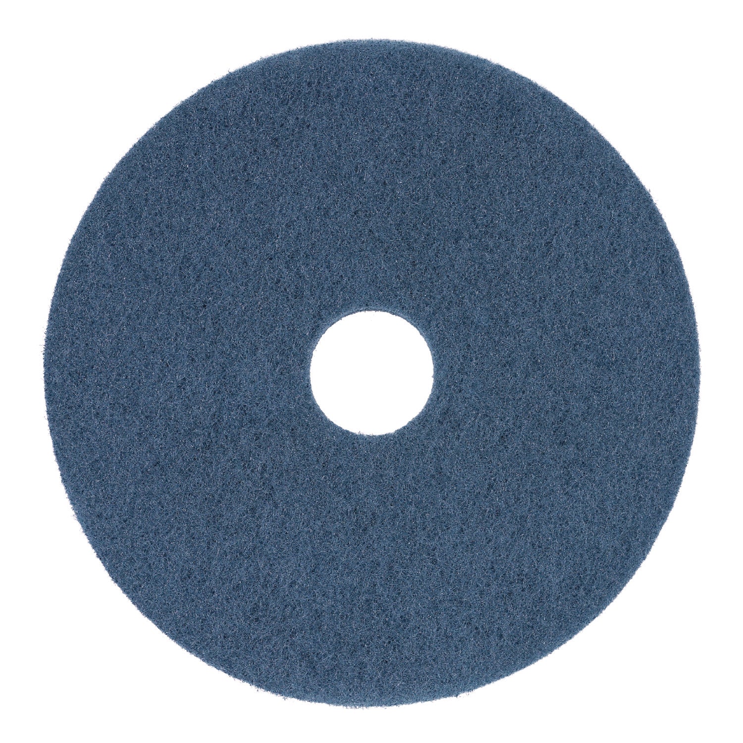 Scrubbing Floor Pads, 14" Diameter, Blue, 5/carton
