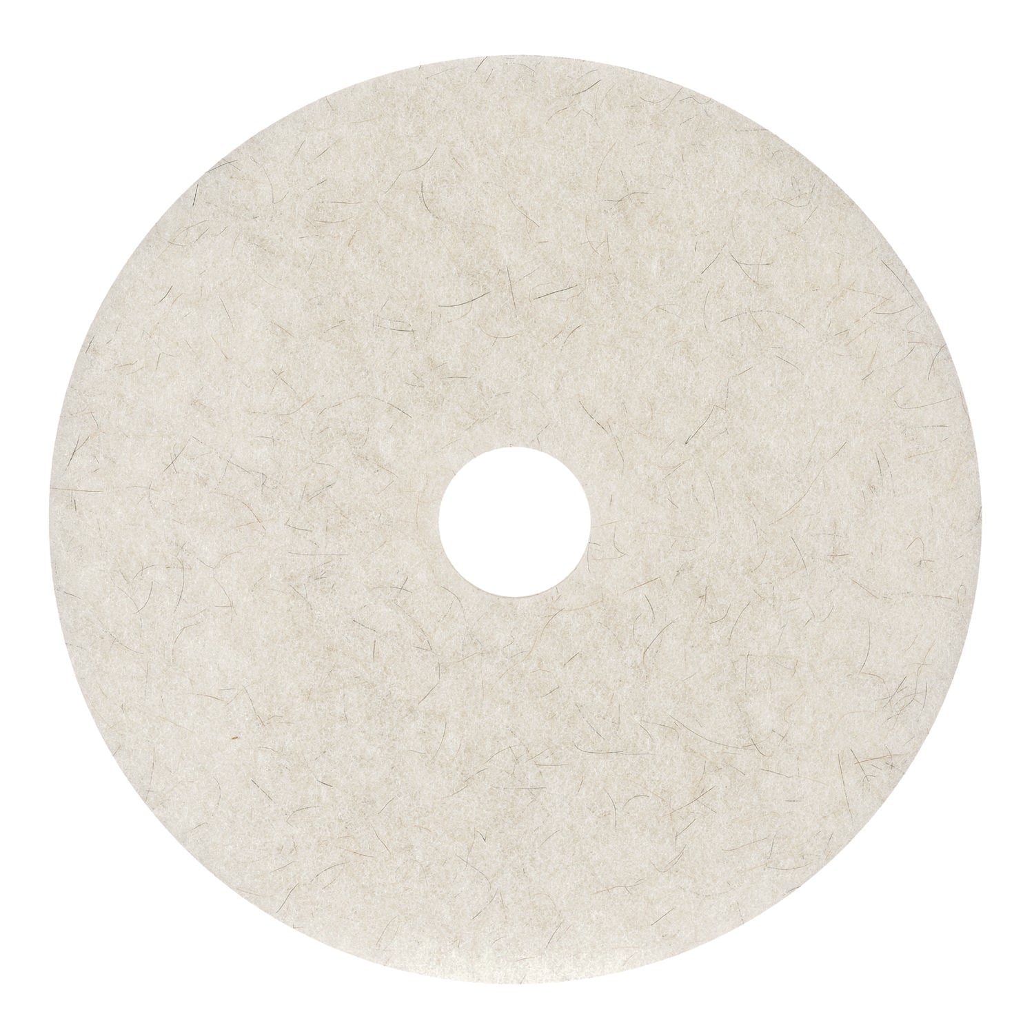 Natural Burnishing Floor Pads, 17" Diameter, White, 5/carton