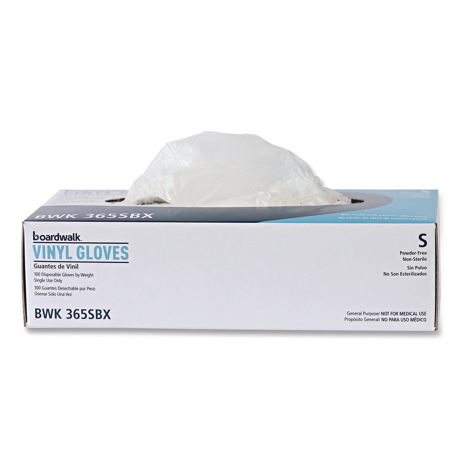 General Purpose Vinyl Gloves, Powder/Latex-Free, 2.6 mil, Small, Clear, 100/Box