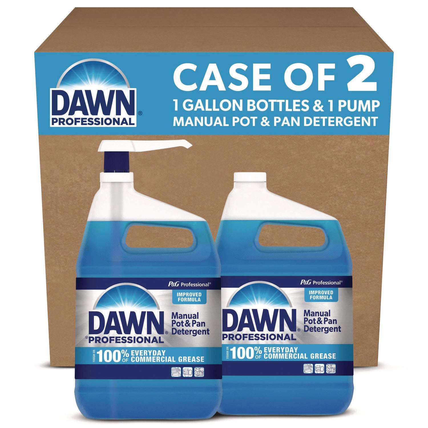 Dawn Professional Manual Pot/Pan Detergent, Concentrate, Liquid, Original Scent, 128 fl oz (4 quart), Blue, 1 Bottle