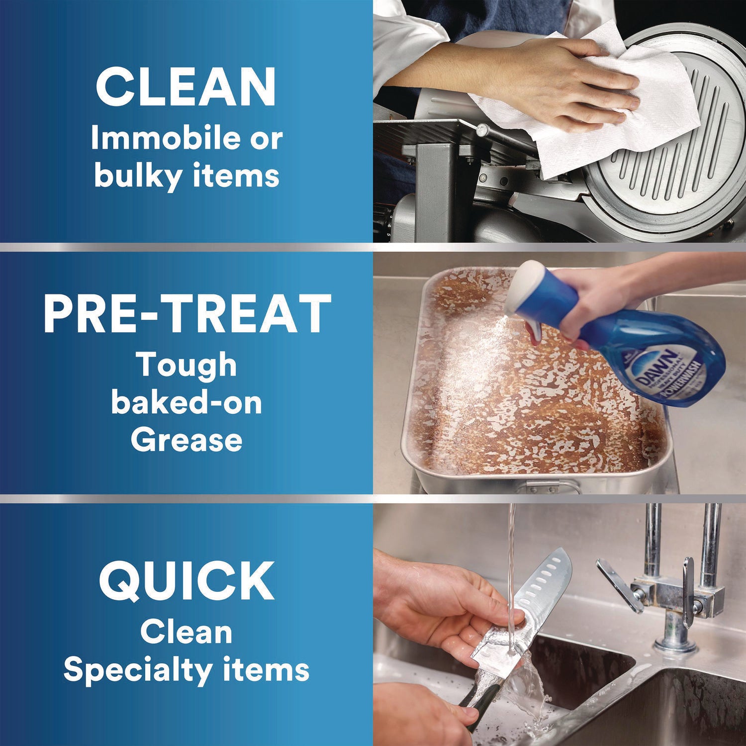 Dawn Heavy Duty Powerwash - For Dish, Food Service, Restaurant, Kitchen, Sink, Commercial - Spray - 16 fl oz (0.5 quart) - Heavy Duty - Blue - 1 Bottle