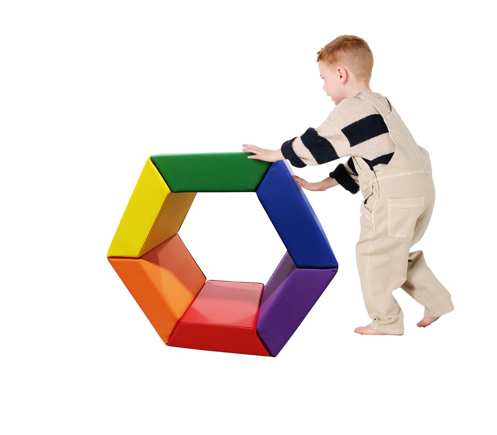Bintiva Soft Play Hexagon - 74.6"L x 12"W x 3.4"H