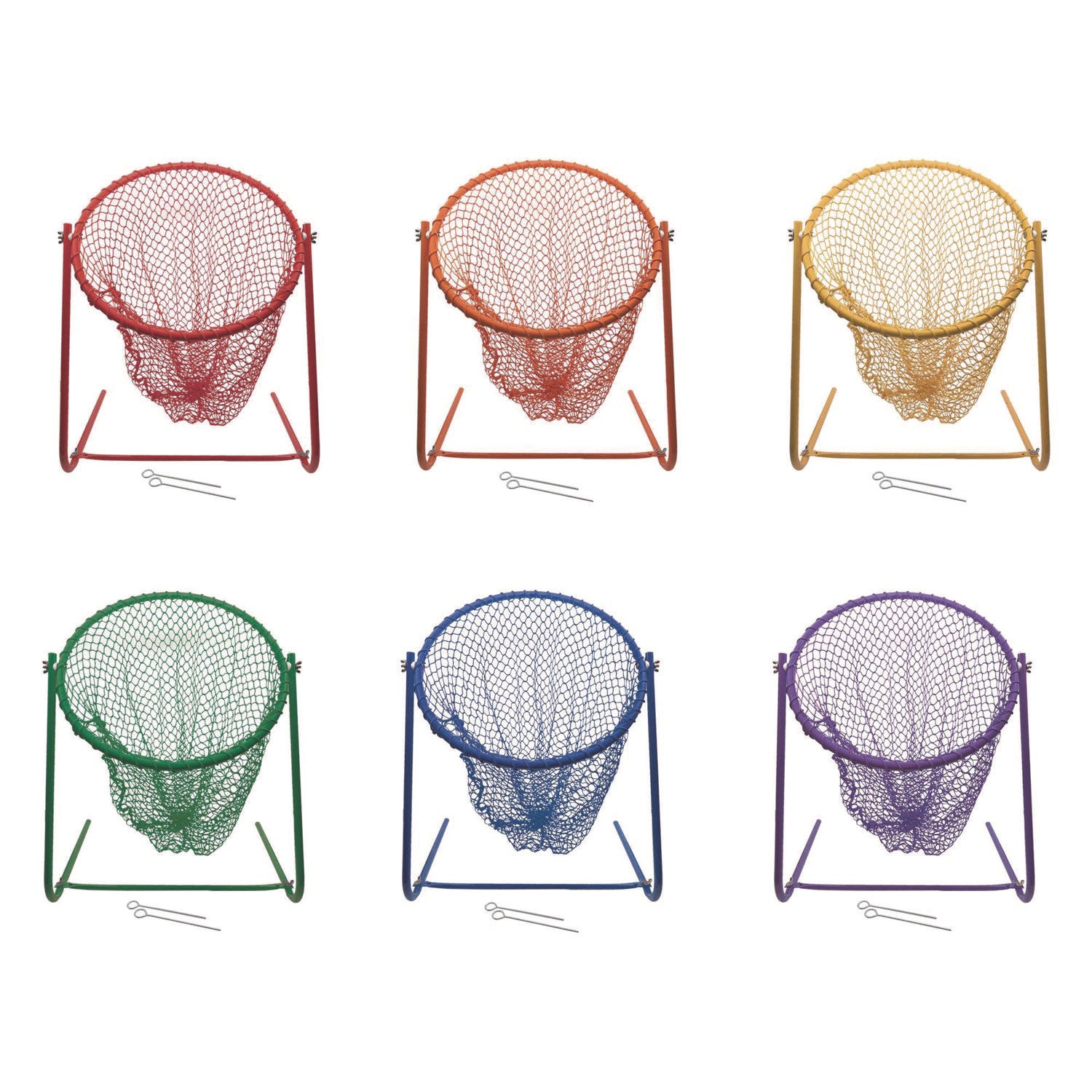 Multipurpose Target Net Set, 16" x 12.5", 15" Diameter, 6 Assorted Color Nets