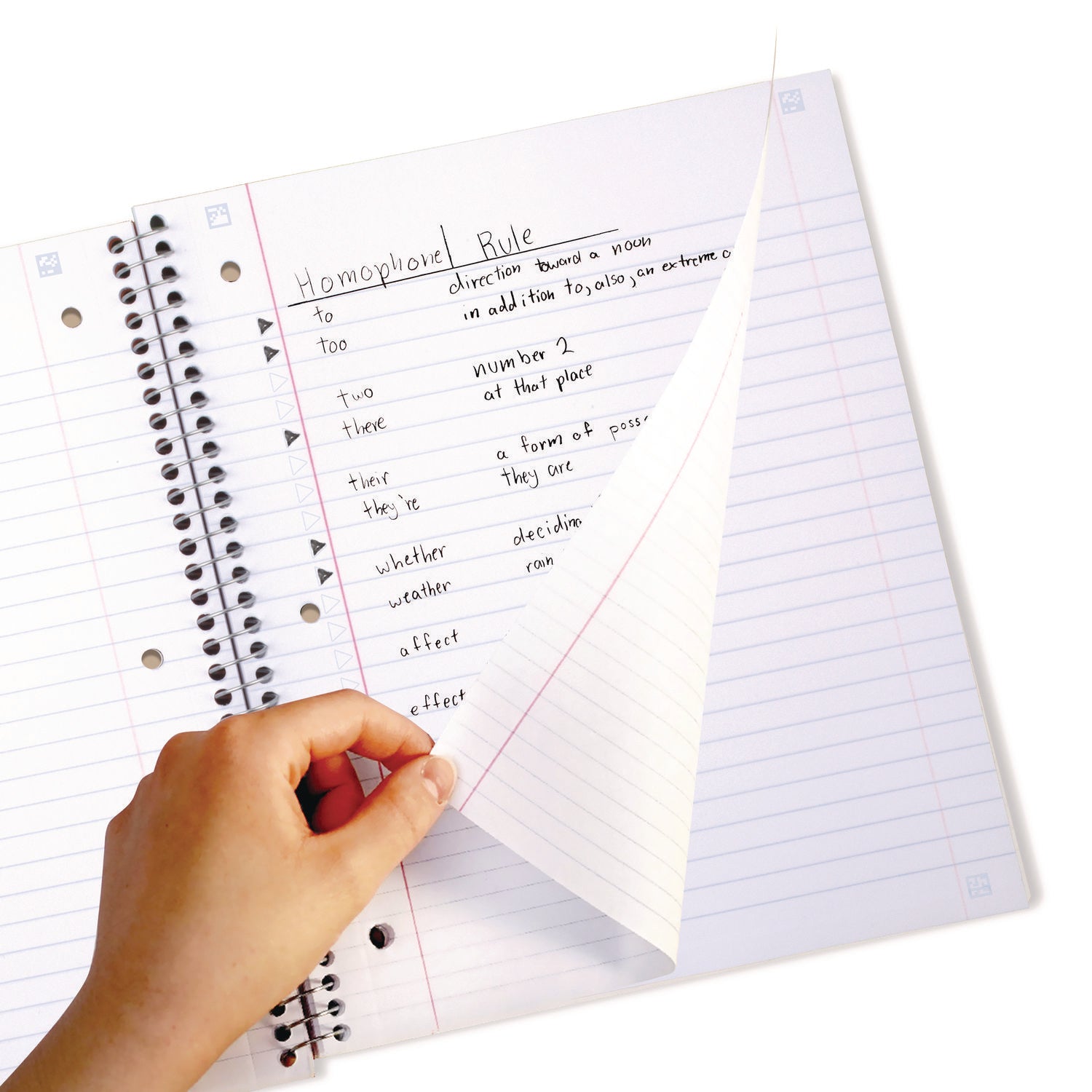 100 Sheets - Wire Bound - Wide Ruled Front Ruling - 8" x 10 1/2" Sheet Size - Assorted Plastic Cover - 1 Each