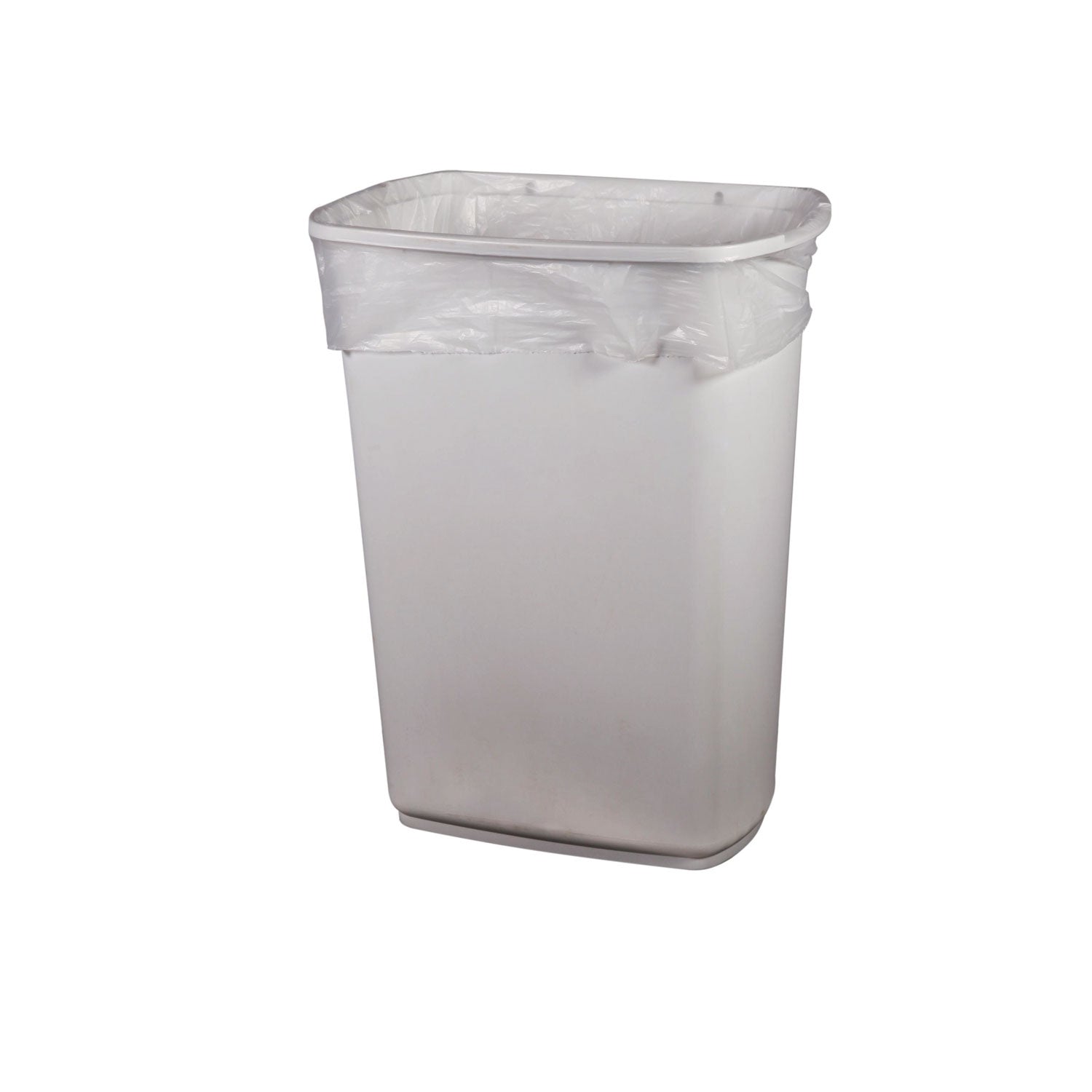 Linear Low-Density Can Liners, 16 gal, 0.7 mil, 24" x 32", Clear, Flat Pack, 500/Carton