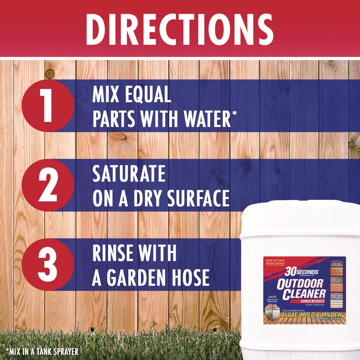 30 Second Outdoor Cleaner, Clean Scent, 1 gal Bottle