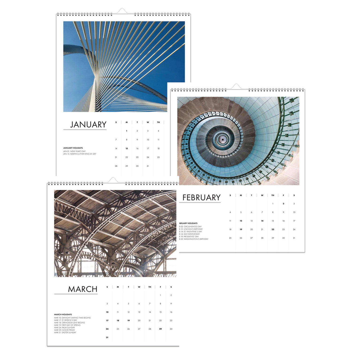 House of Doolittle Recycled Architecture Wall Calendar