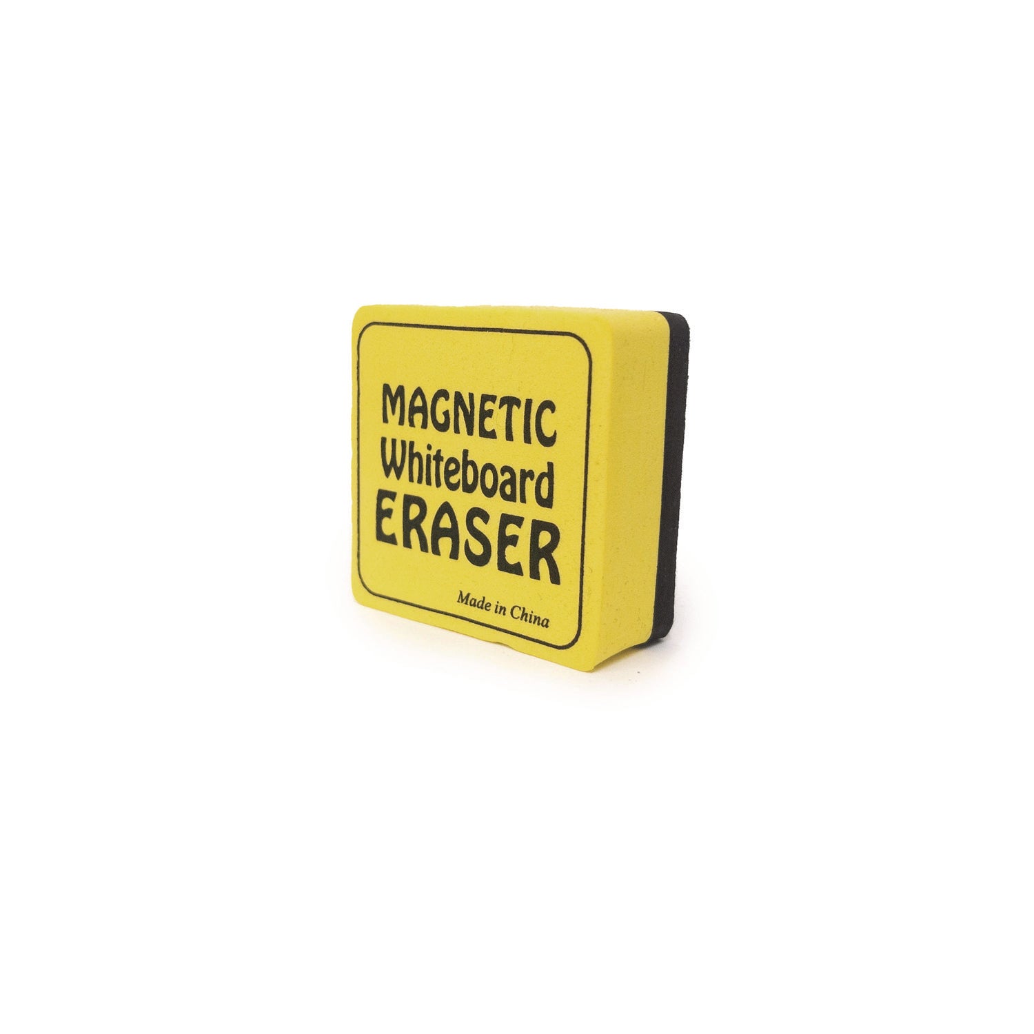 Magnetic Whiteboard Eraser, 2" x 2", Yellow, Pack of 12