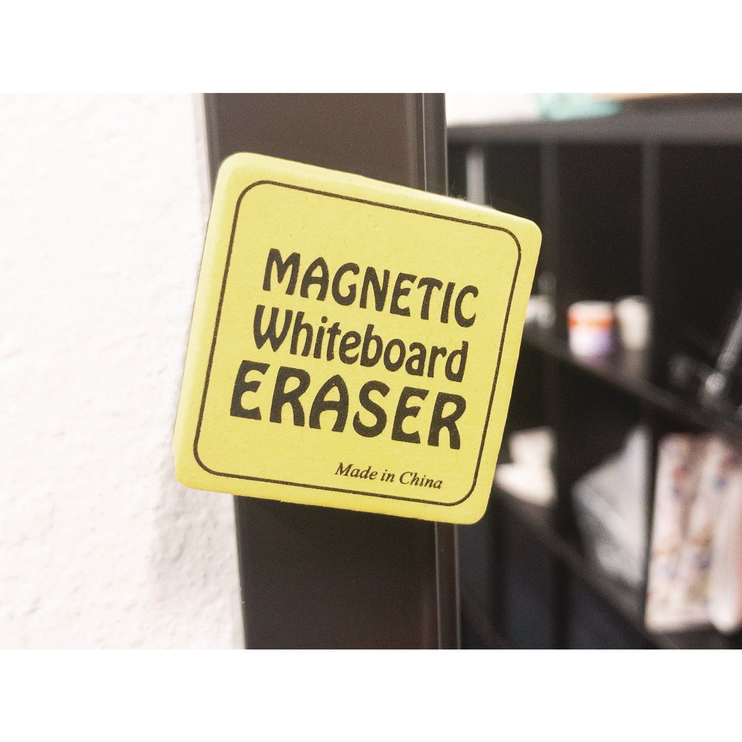 Magnetic Whiteboard Eraser, 2" x 2", Yellow, Pack of 12