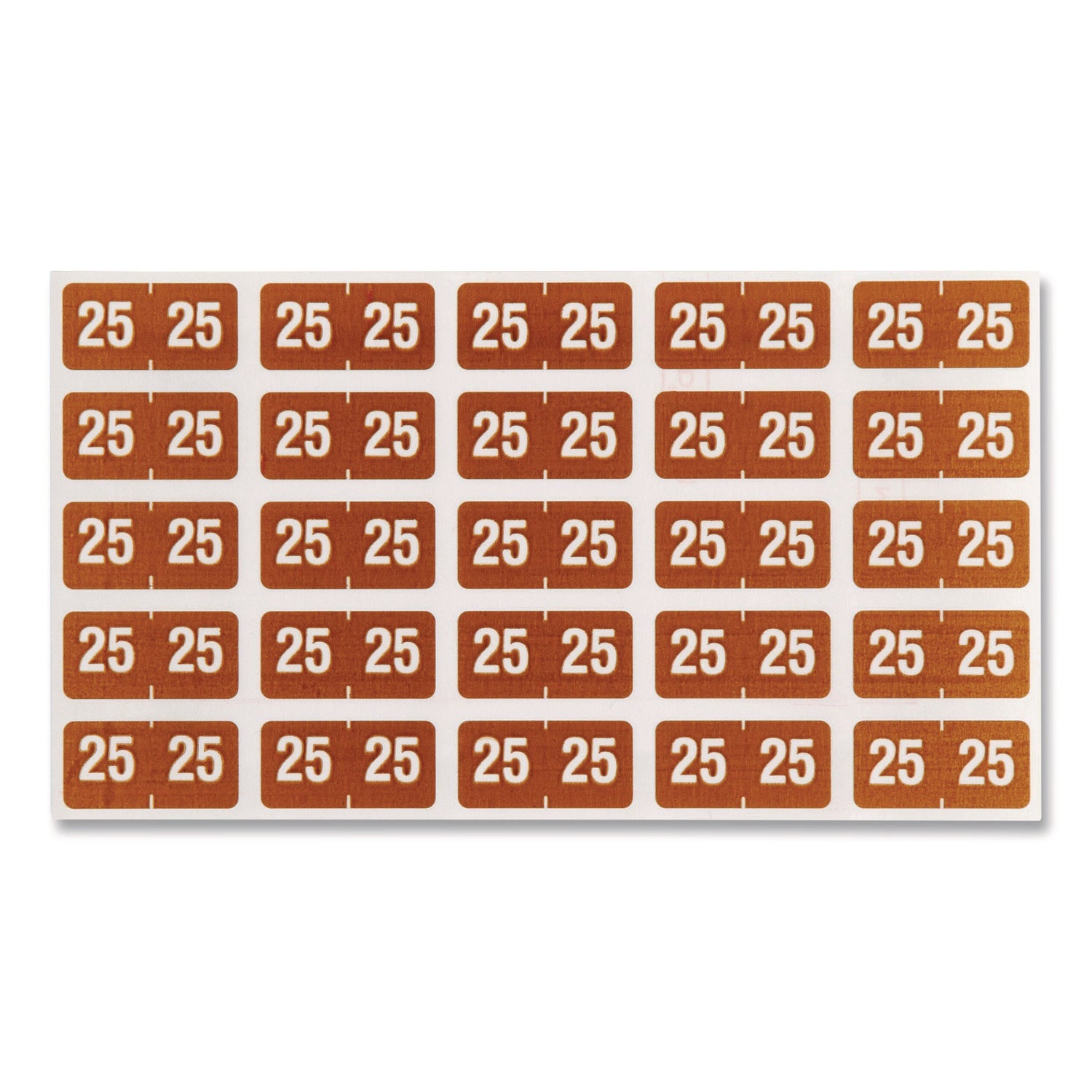 Smead ETS Color-Coded Year Labels, Brown, 1/2" x 1", 1 Pack