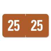 Smead ETS Color-Coded Year Labels, Brown, 1/2" x 1", 1 Pack