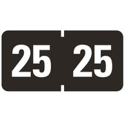 Smead ETYJ Color-Coded Year Labels, Black, 25 Labels, 3/4" x 1-1/2", 1 Roll
