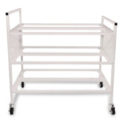 Double Wide Cart, Fits Approximately 24 Balls, Metal, 20" x 42" x 44", White