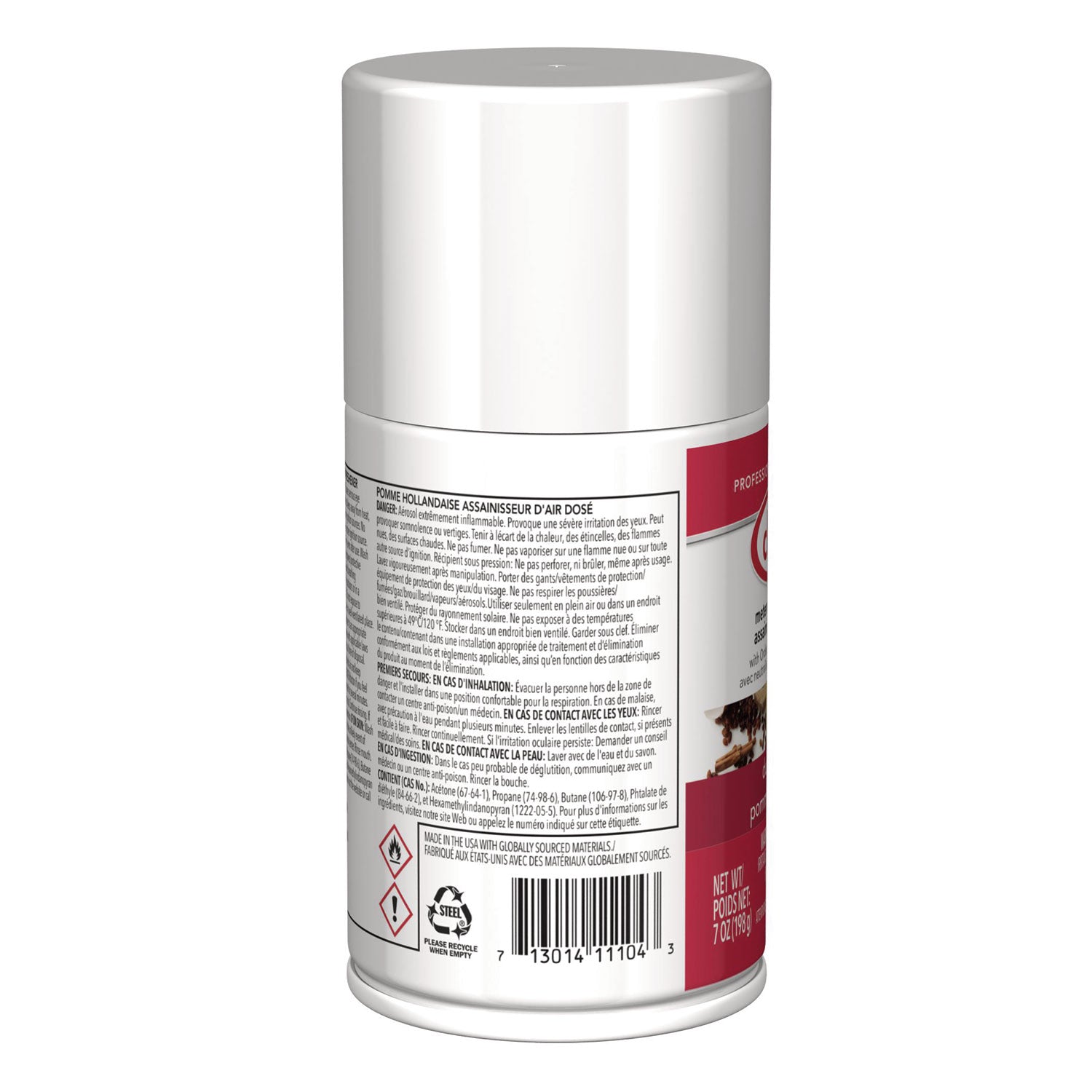 Metered Air Freshener, Apple Scent, 7 oz Aerosol Spray, 12/Carton