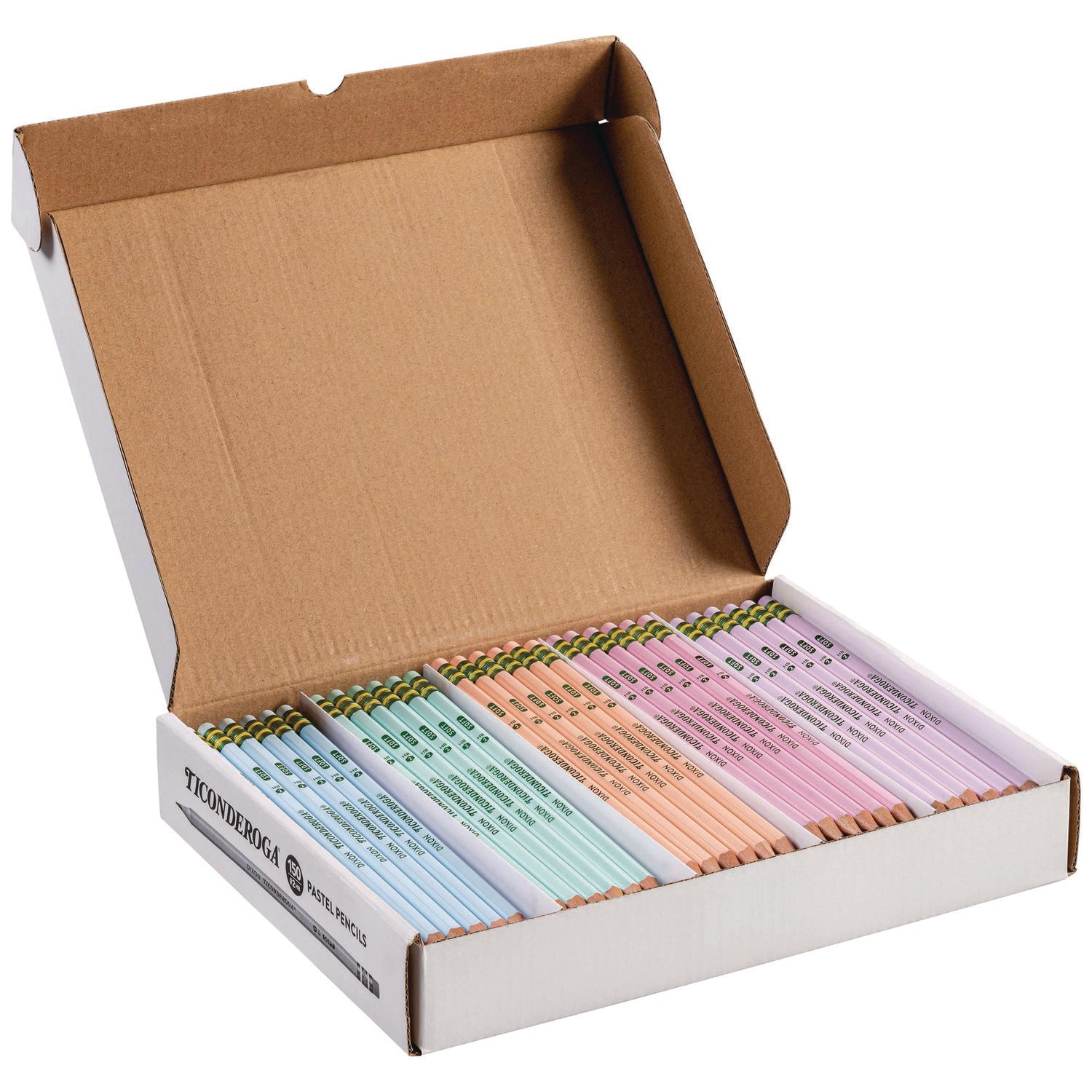 Pre-Sharpened Pencil, 2.2 mm, HB (#2), Black Lead, Pastel Assorted Barrel Colors, 150/Pack