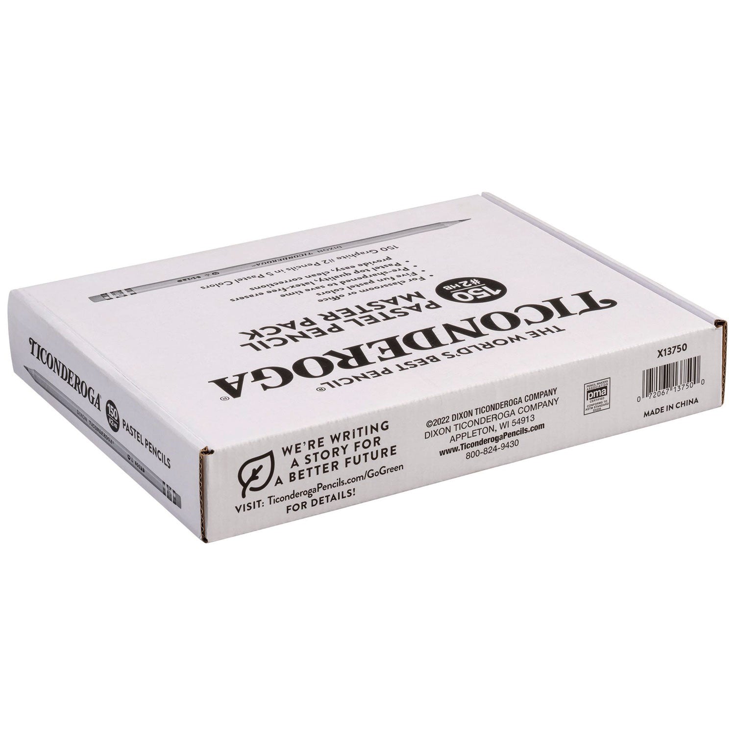 Pre-Sharpened Pencil, 2.2 mm, HB (#2), Black Lead, Pastel Assorted Barrel Colors, 150/Pack