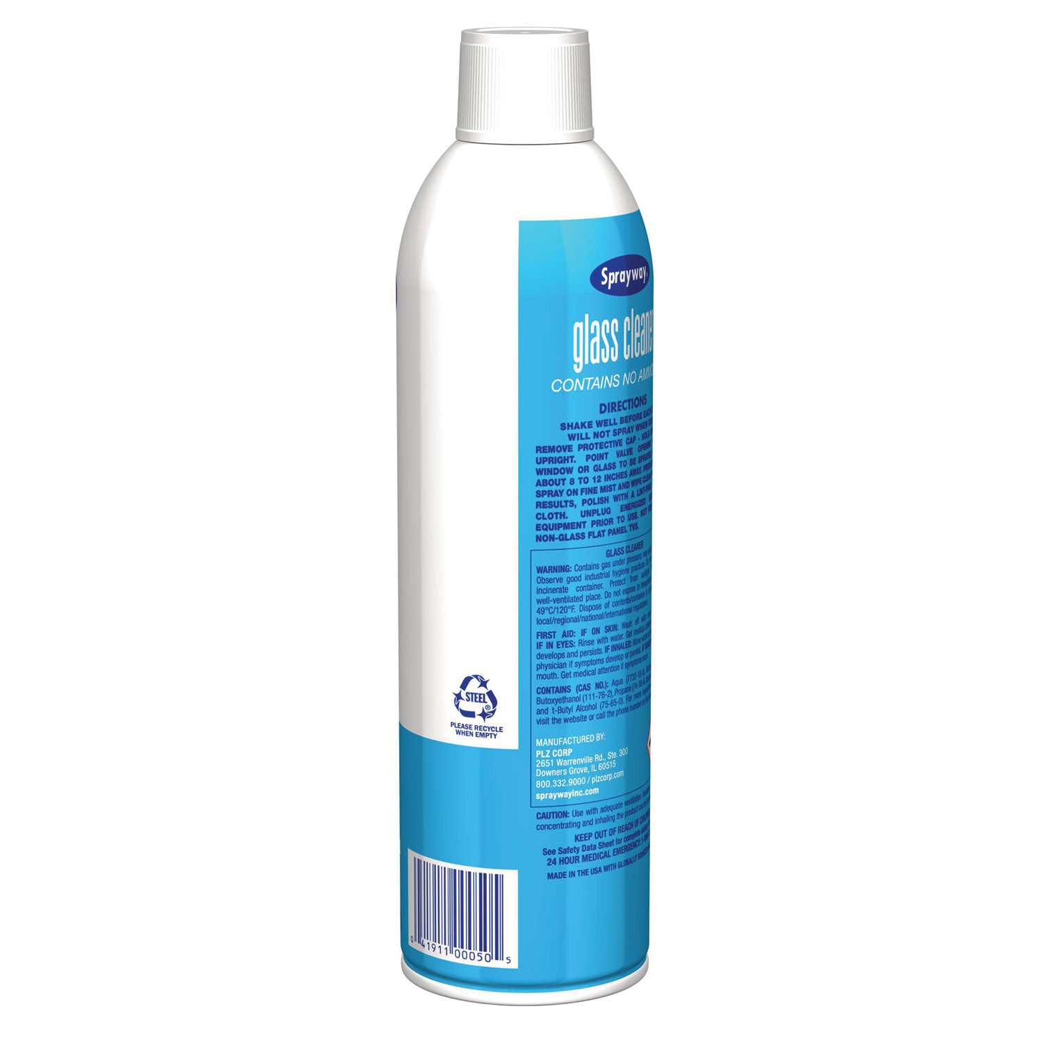 Glass Cleaner, 19 Oz Aerosol Spray, 12/Carton