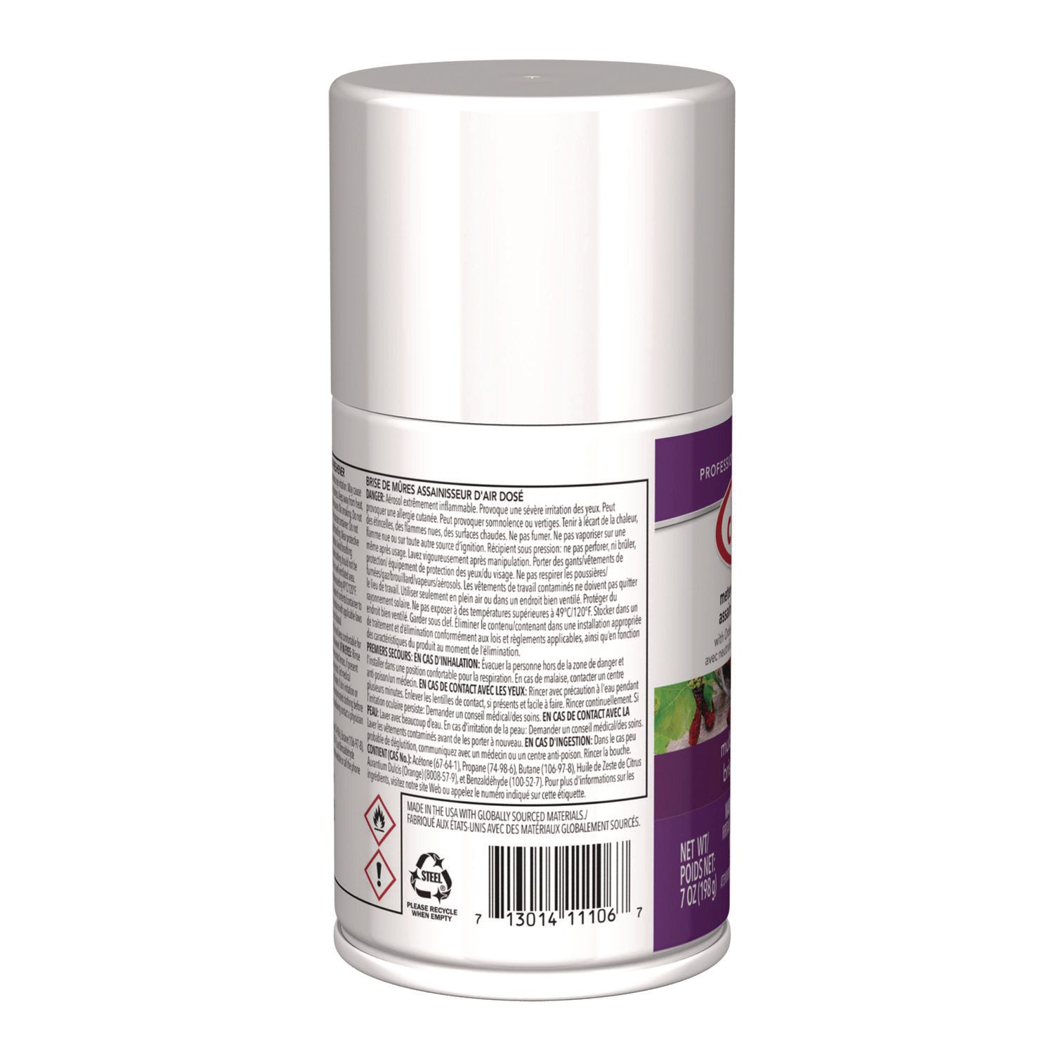 Metered Air Freshener, Mulberry Scent, 7 oz Aerosol Spray, 12/Carton