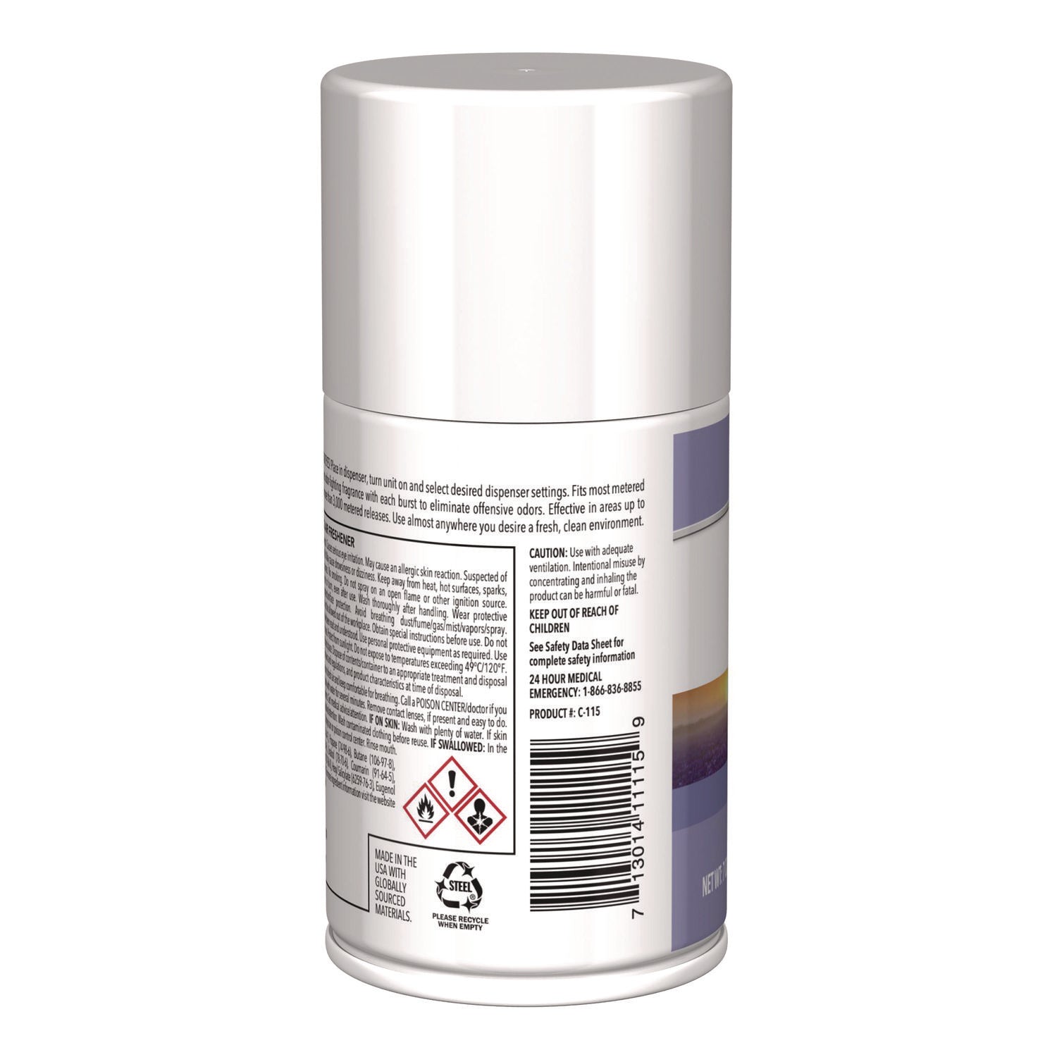 Metered Air Freshener, Lavender, 11 oz Aerosol Spray, 12/Carton
