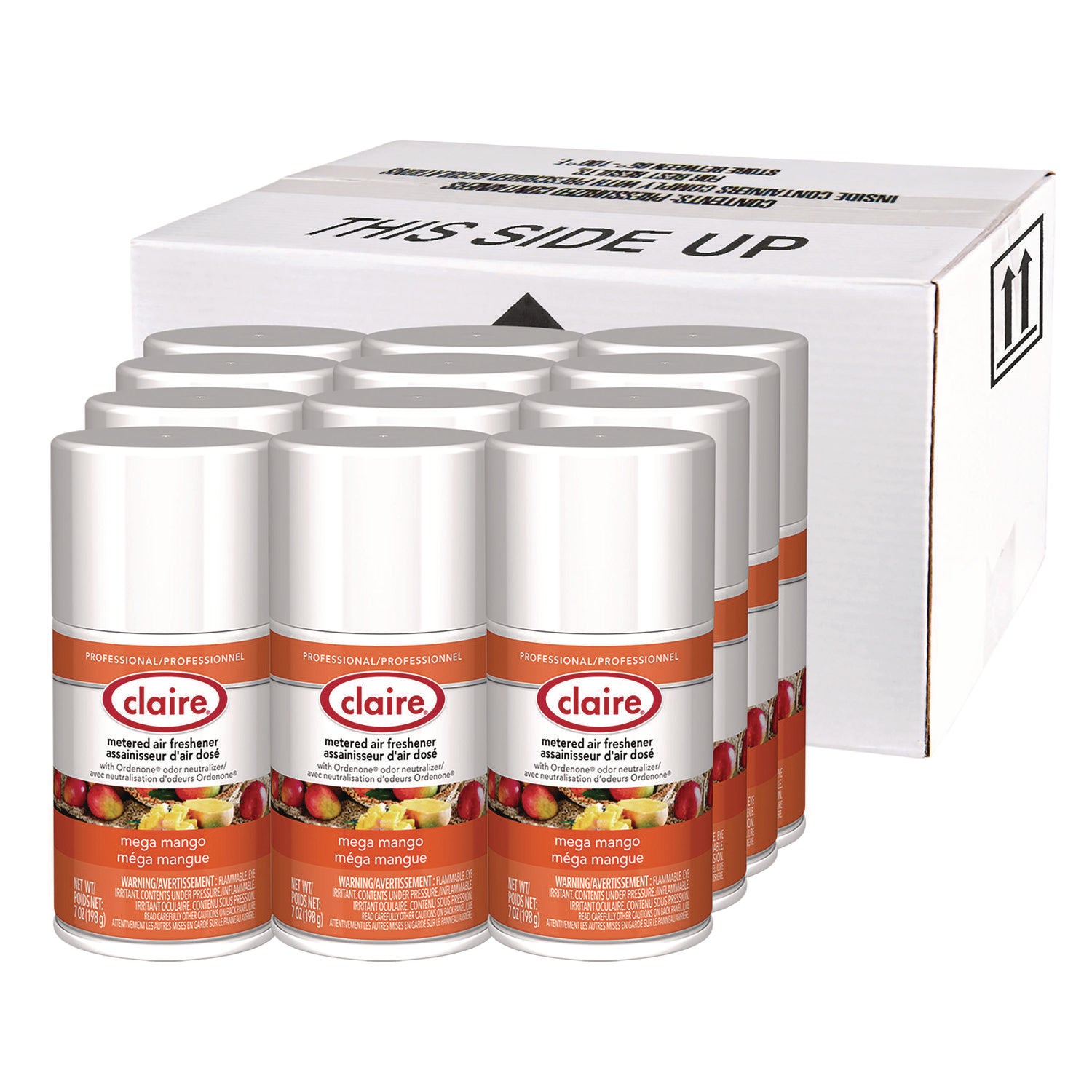 Metered Air Freshener, Mango, 11 oz Aerosol Spray, 12/Carton