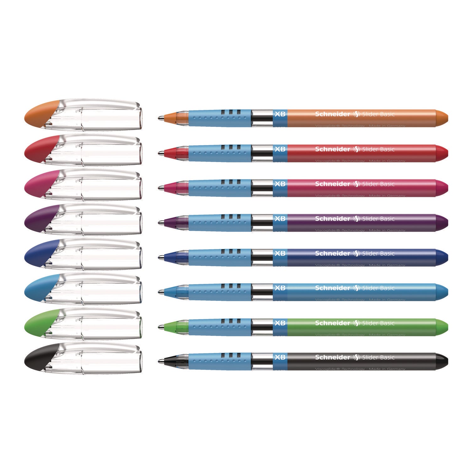 1.4 mm Extra Broad Pen Point - Black, Red, Blue, Light Green, Orange, Violet, Pink, Light Blue Ink - Transparent Rubberized, Black, Red, Blue, Light Green, Orange, Violet, Pink, Light Blue Barrel - Stainless Steel Tip - 1 Pack