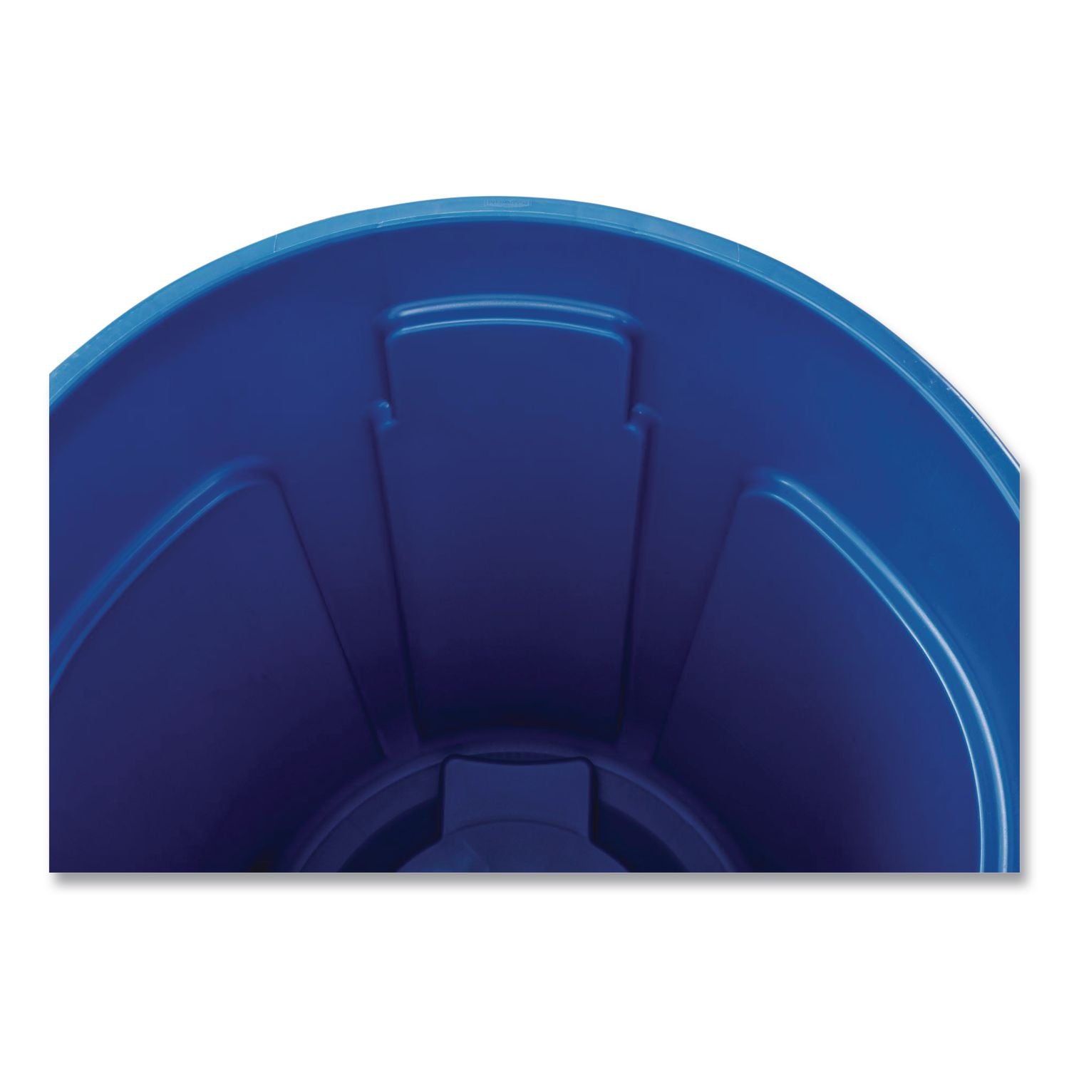 Rubbermaid Commercial Brute 44-Gallon Vented Utility Container - 44 gal Capacity - Round - Handle, Heavy Duty, Reinforced, UV Coated, Damage Resistant, Warp Resistant, Water Resistant - 31.5" Height x 24" Diameter - Plastic - Blue - 1 Each