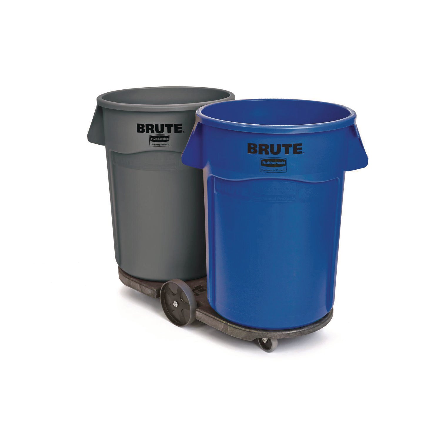 Rubbermaid Commercial Brute 44-Gallon Vented Utility Container - 44 gal Capacity - Round - Handle, Heavy Duty, Reinforced, UV Coated, Damage Resistant, Warp Resistant, Water Resistant - 31.5" Height x 24" Diameter - Plastic - Blue - 1 Each