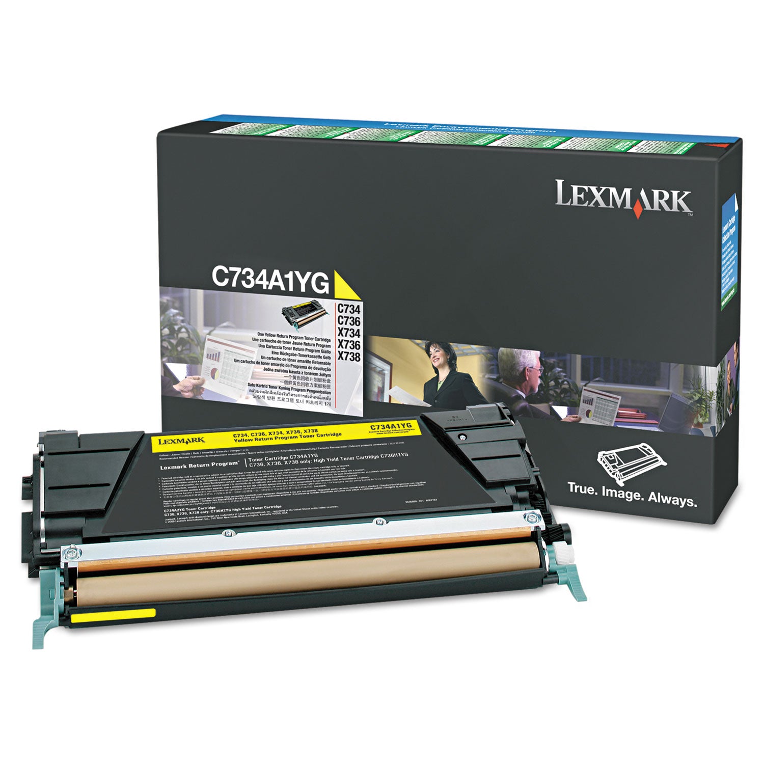 Lexmark Original High Yield Laser Toner Cartridge - Yellow - 1 Each