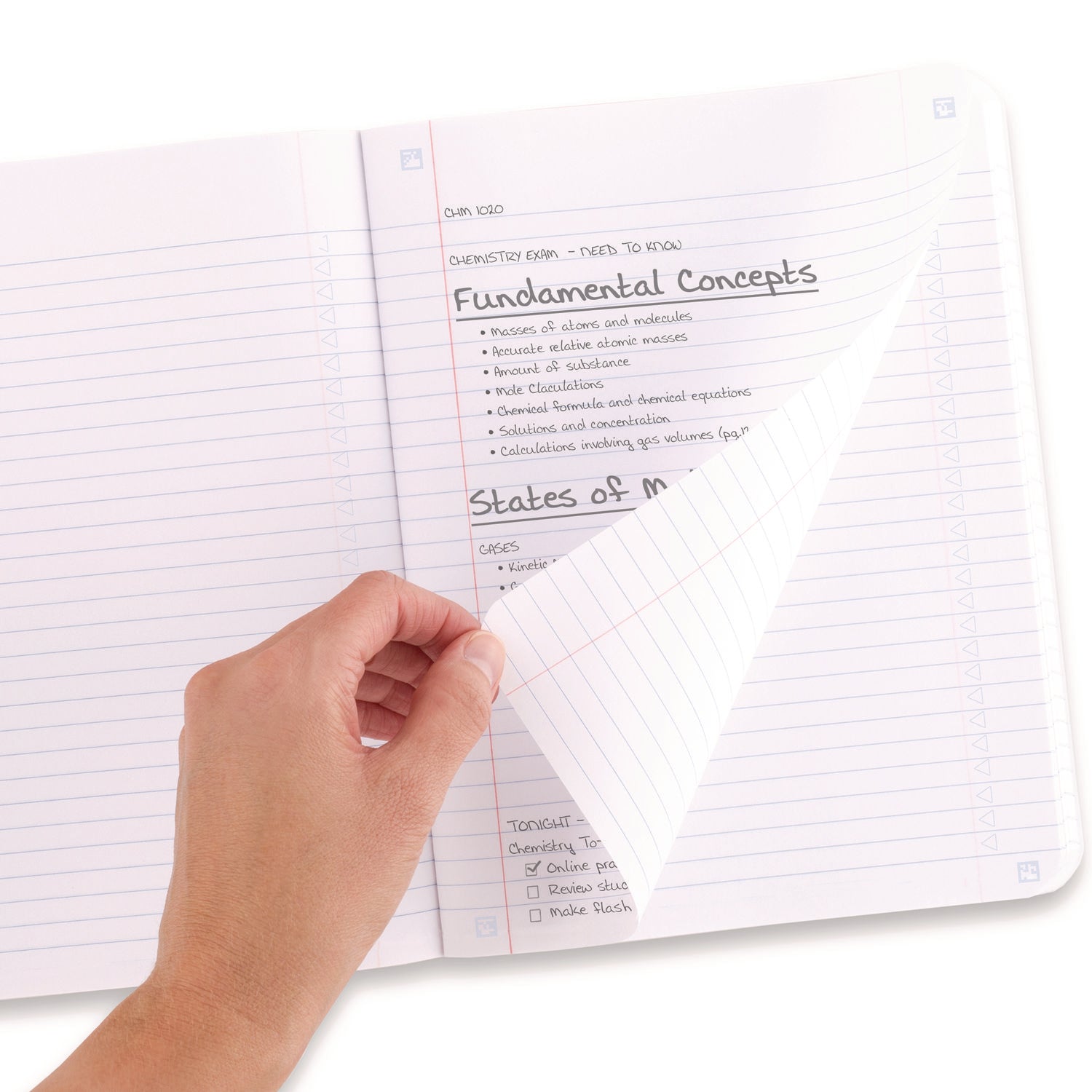 Mead College-Ruled Composition Book, 80 Sheets, 9 3/4" x 7 1/2", Sewn Binding, Assorted Plastic Cover, 1 Each