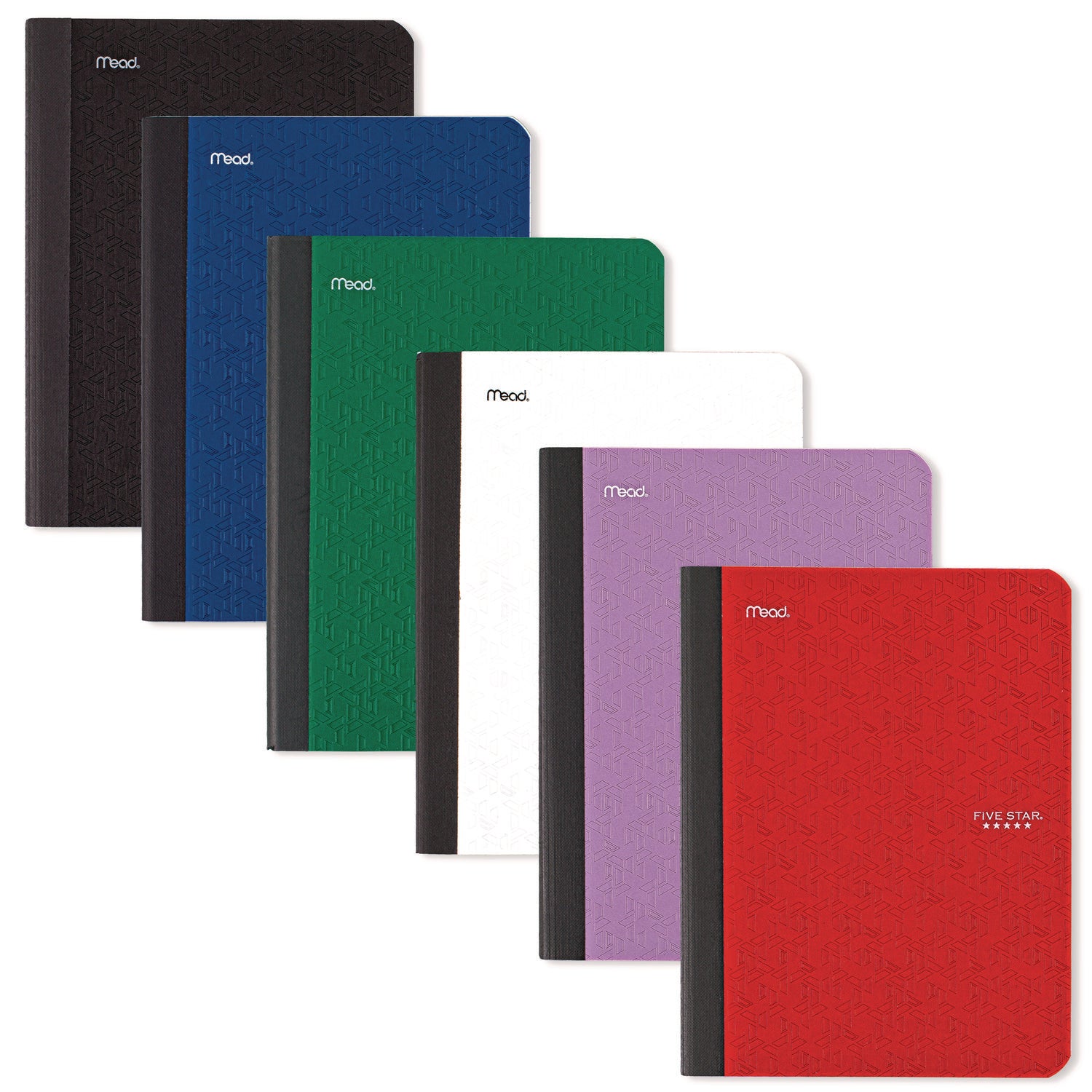 Mead College-Ruled Composition Book, 80 Sheets, 9 3/4" x 7 1/2", Sewn Binding, Assorted Plastic Cover, 1 Each