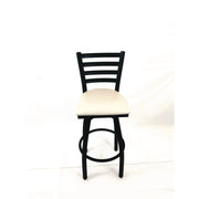 Boggs Series Barstool, Supports Up to 300 lb, 30.5" Seat Height, Cream Seat, Black Back, Black Base
