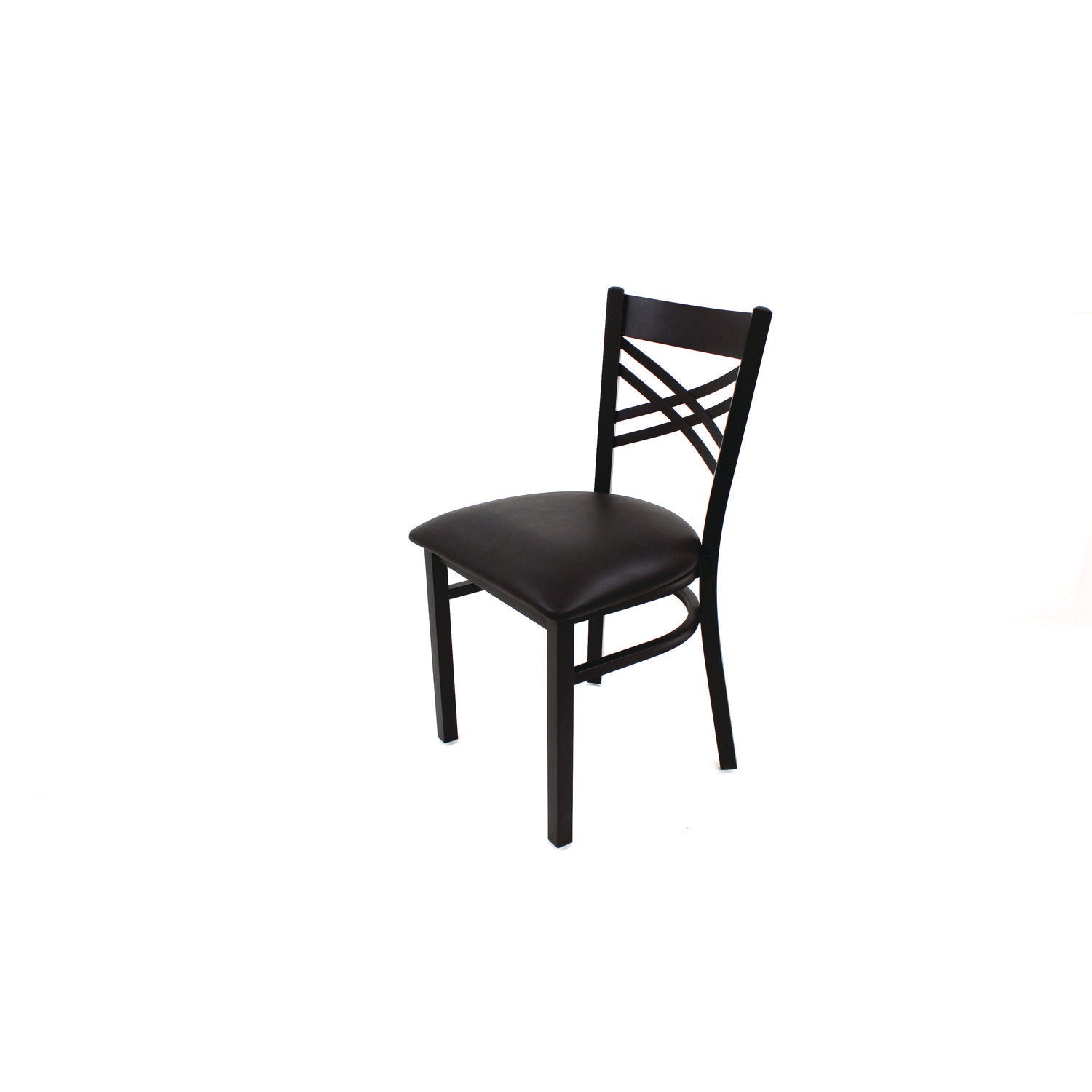 X Series Chair, Supports Up to 300 lb, 18" Seat Height, Black Seat, Black Back, Black Base