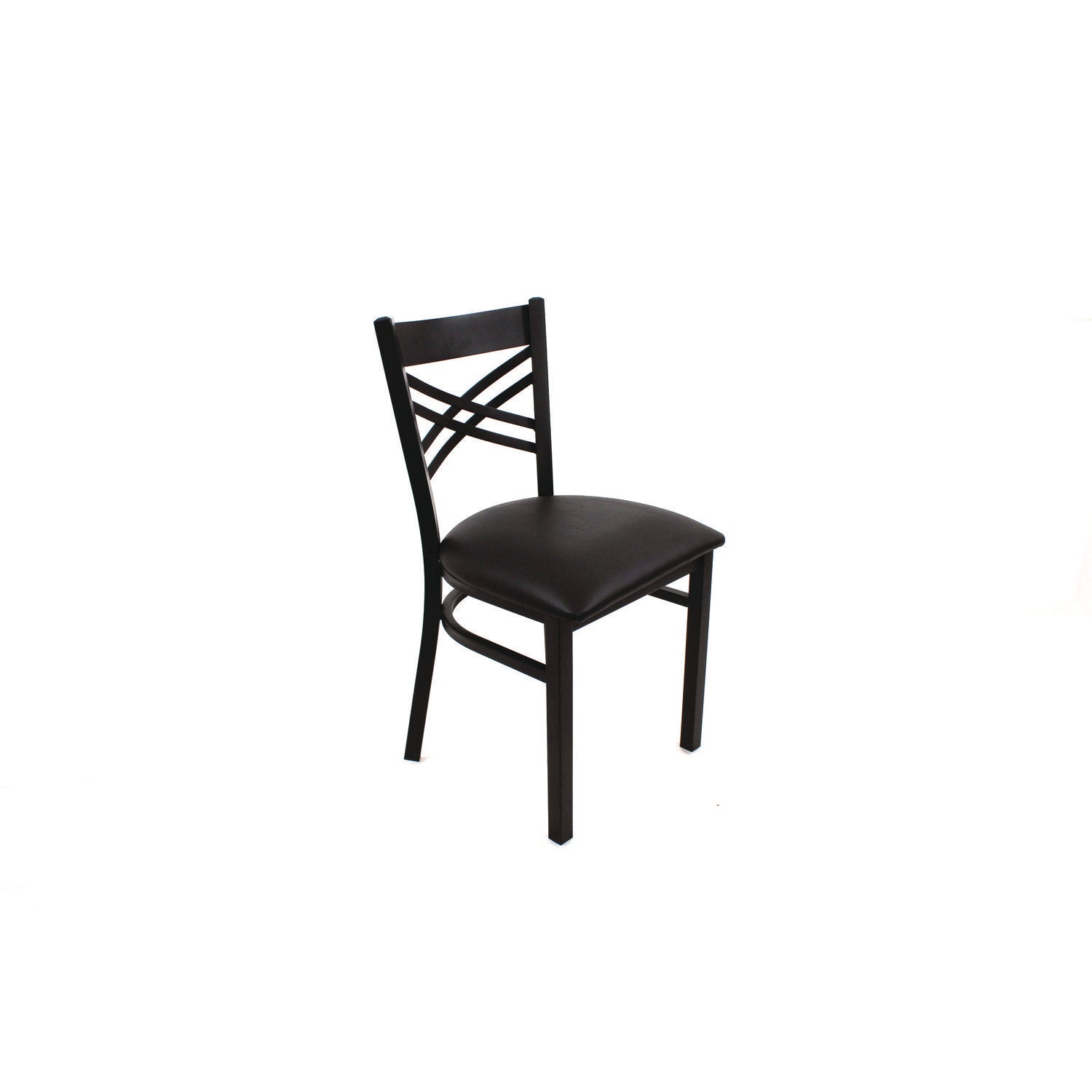 X Series Chair, Supports Up to 300 lb, 18" Seat Height, Black Seat, Black Back, Black Base