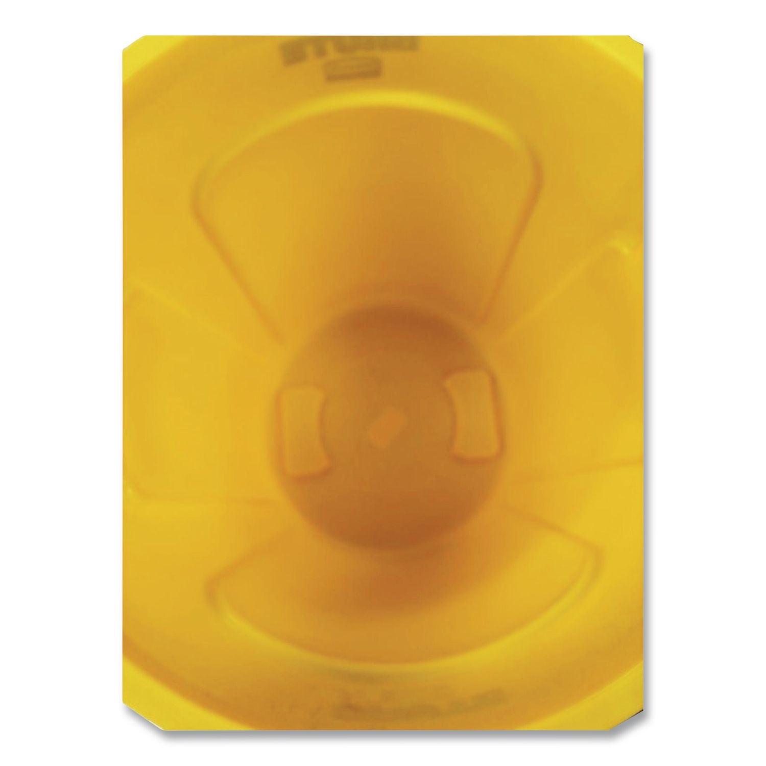 Vented Round Brute Container, 10 gal, Plastic, Yellow