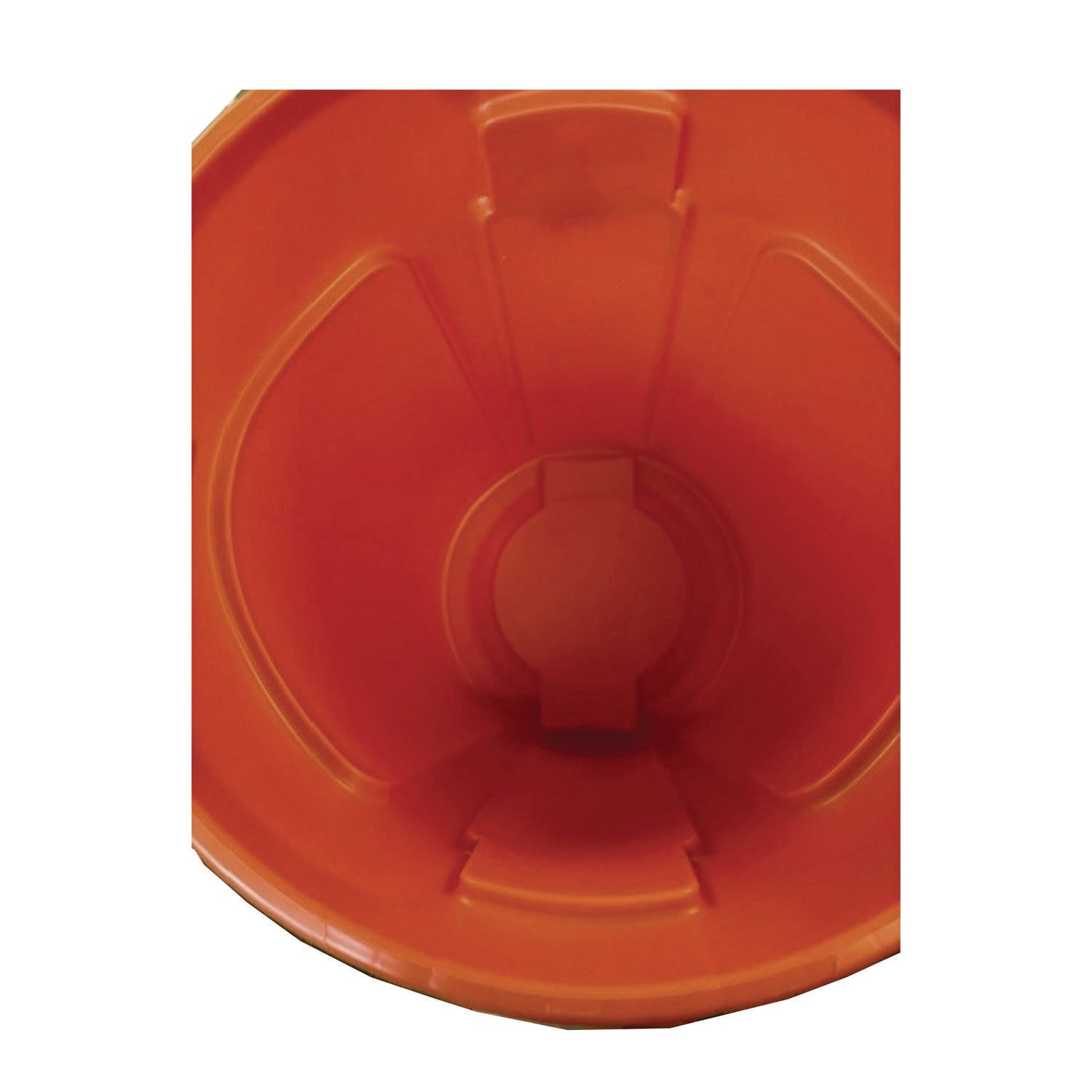 Brute Round Container, 32 gal, Resin, Orange