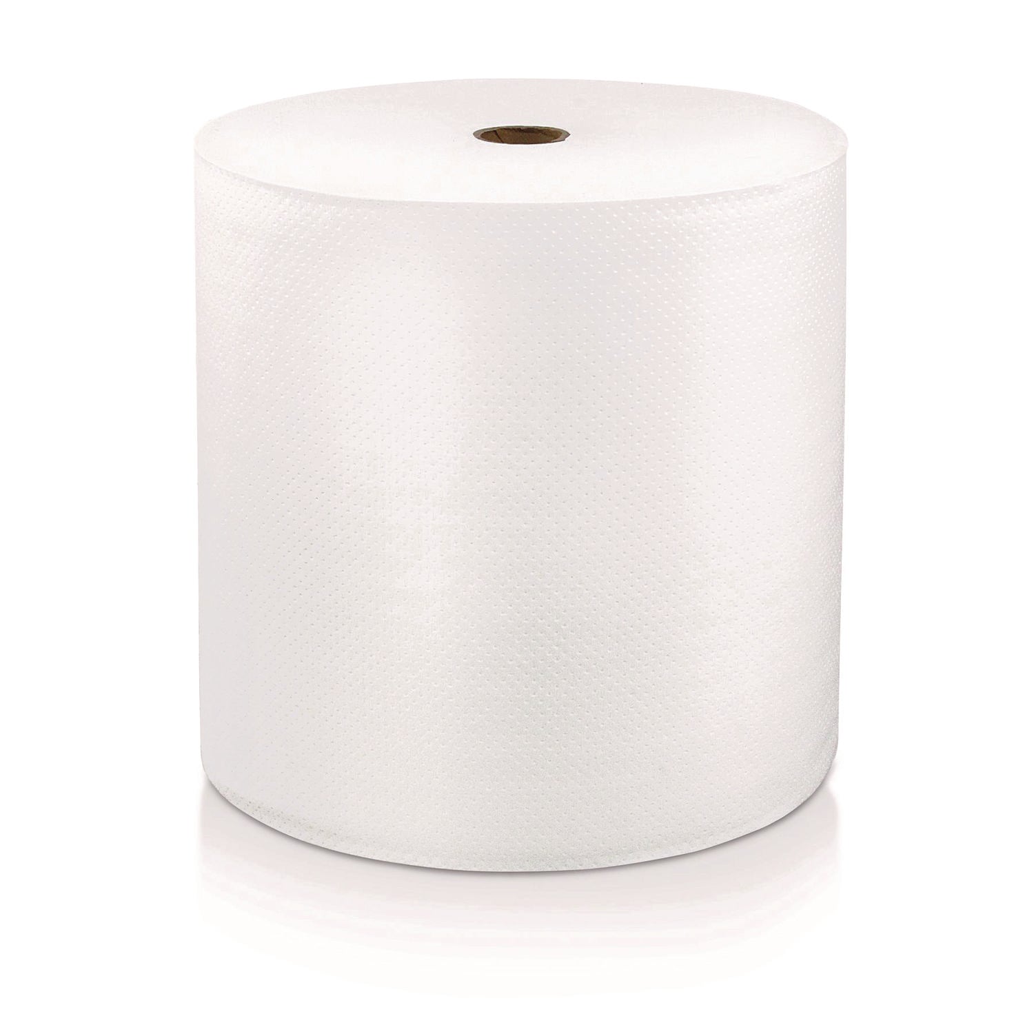 LoCor Hardwound Roll Towels - 1 Ply - 8" Width x 1000 ft Length - Fully embossed - Bright White - Fiber - 6 / Carton