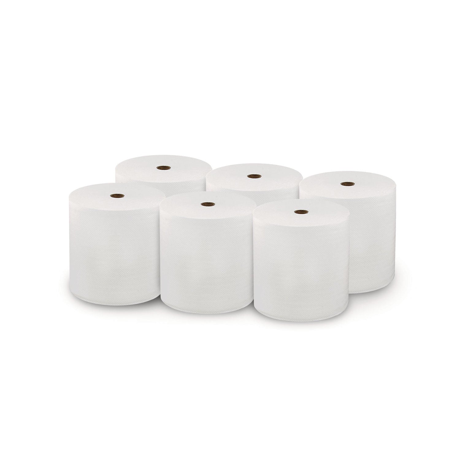 LoCor Hard Wound Roll Towels, 1 Ply, 7" x 800 ft, White, Virgin Fiber, 6 Rolls per Carton