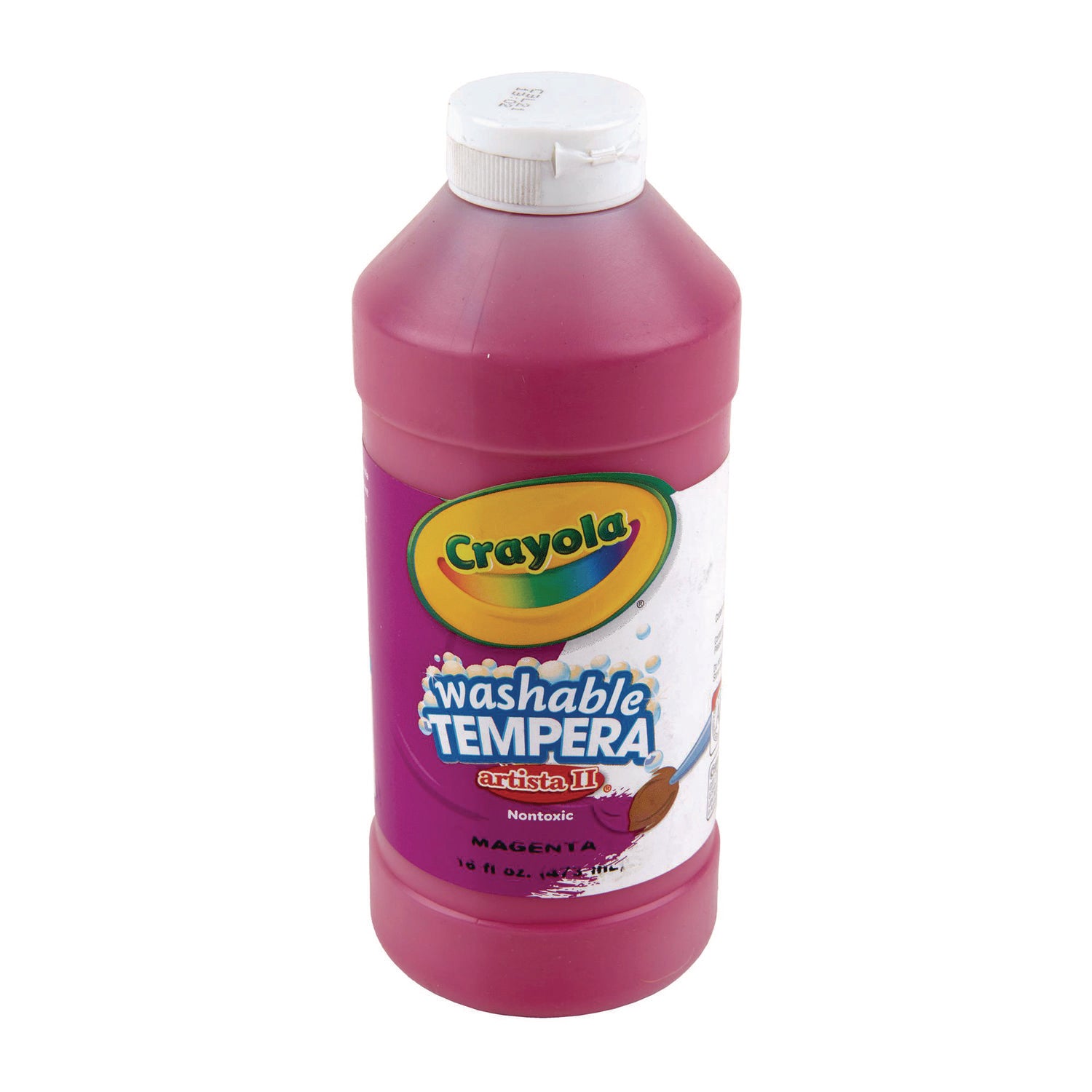 Crayola Artista II Washable Tempera Paints - Magenta - 16 oz - Washable - 1 Each