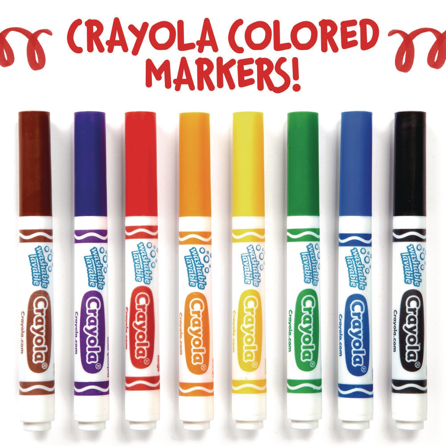 Broad Line Washable Markers, Broad Bullet Tip, Red, 12/box