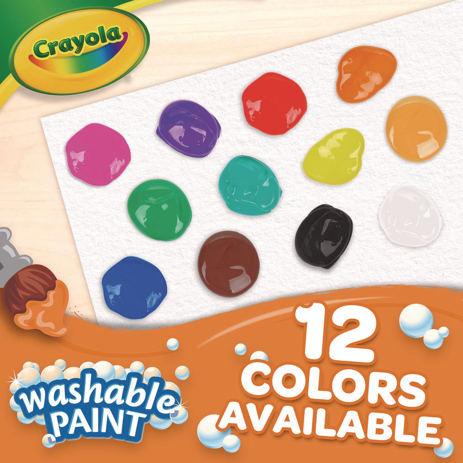 Crayola Artista II Washable Tempera Paints - 1 Color(s) - Brown - 16 oz - Washable - 1 Each