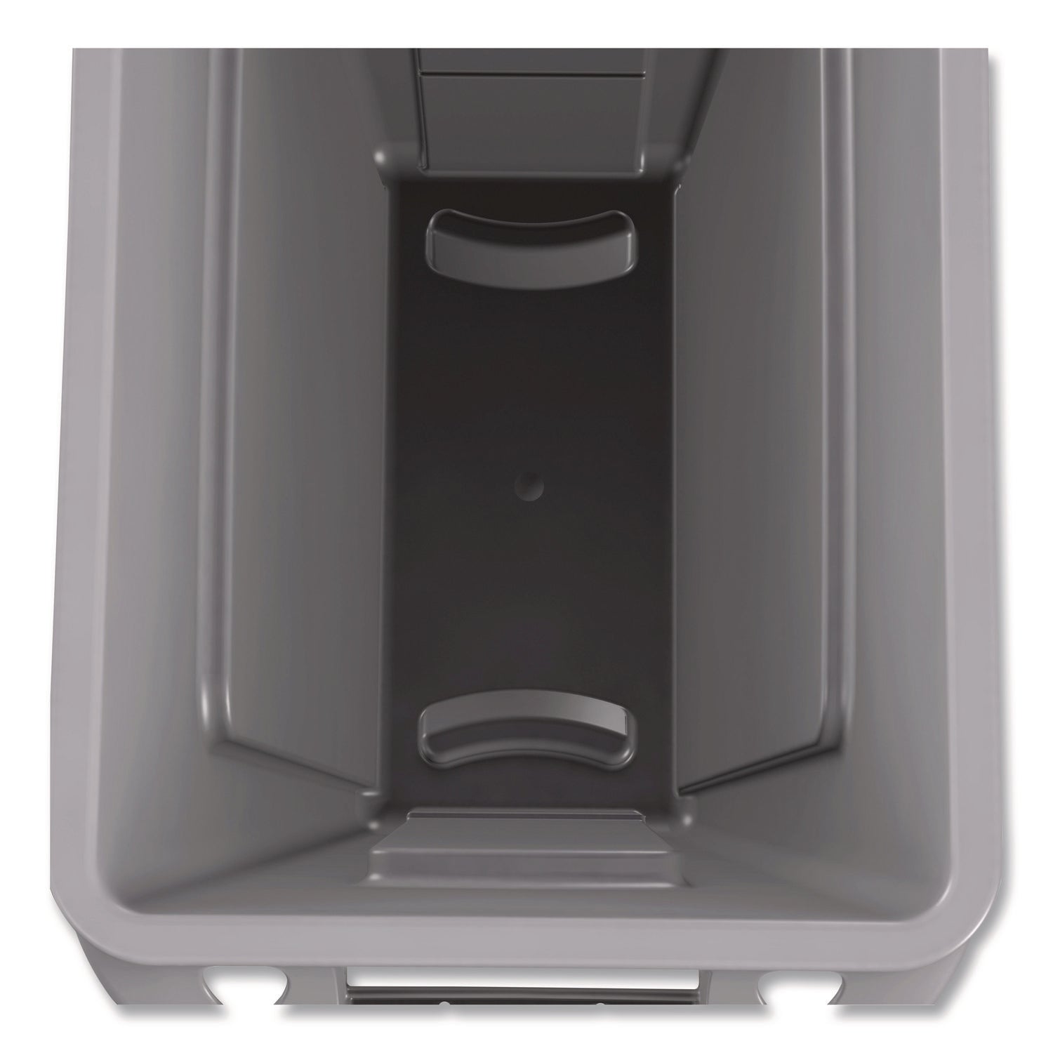 Rubbermaid Commercial Slim Jim Vented Container - 16 gal Capacity - Rectangular - Durable, Vented, Sturdy, Weather Resistant, Handle, Lightweight - 25" Height x 11" Width - Gray - 1 Each