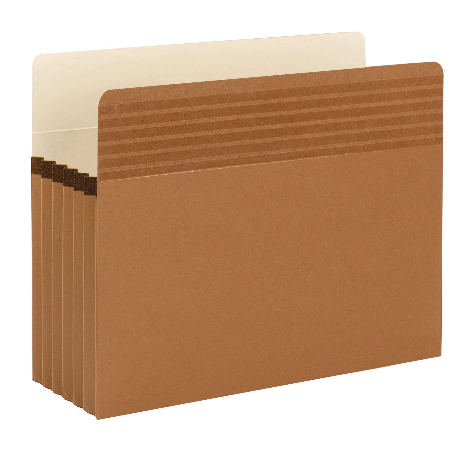 Smead Easy Grip Straight Tab Cut Letter Recycled File Pocket - 8 1/2" x 11" - 5 1/4" Expansion - Redrope - Tear Proof, Tear Resistant - 30% Recycled - 10 / Box