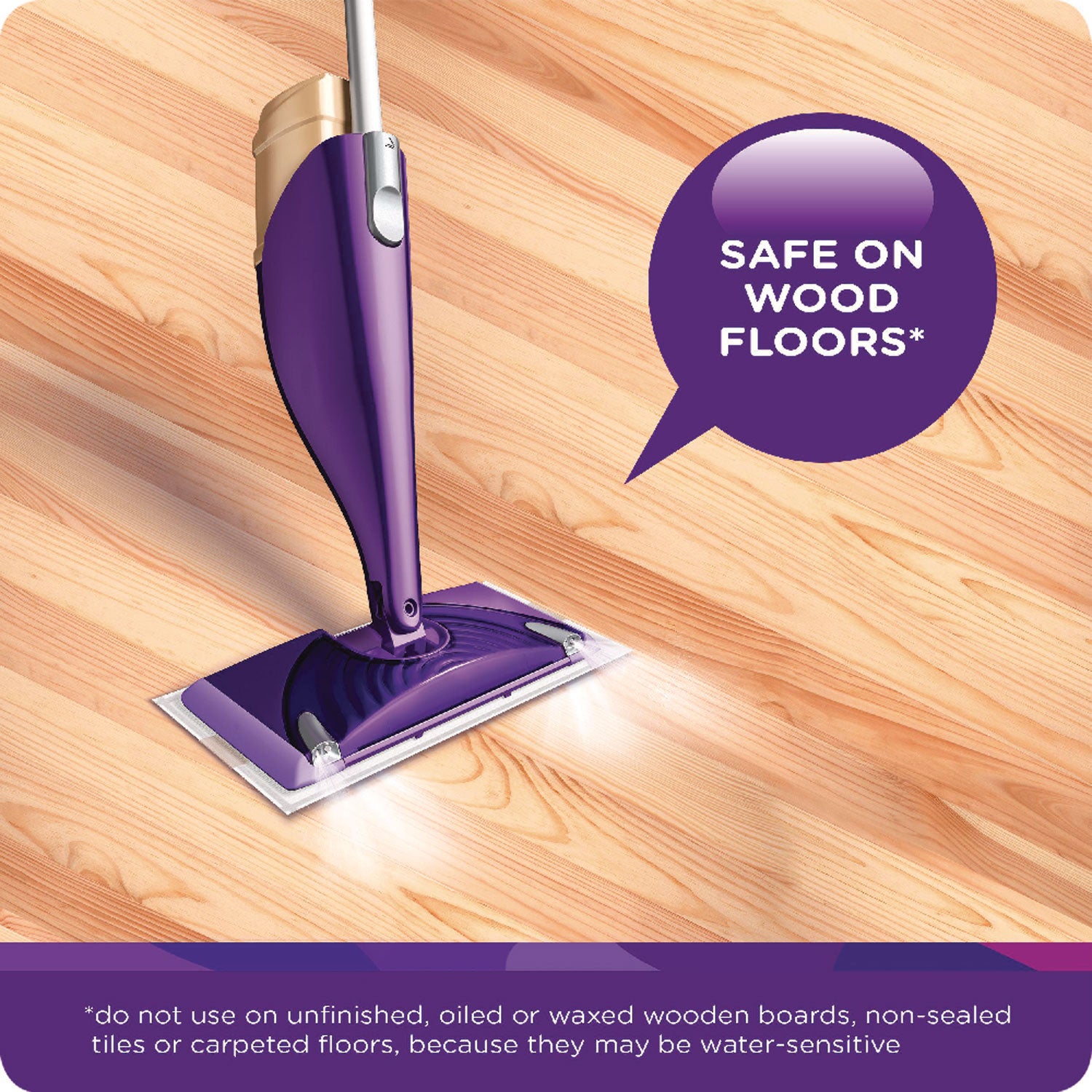 Swiffer WetJet Floor Cleaner - For Multi Surface, Multipurpose - Liquid - 42.2 fl oz (1.3 quart) - Lavender Vanilla Scent - Non-streaking, Phosphate-free, Quick Drying - Purple - 4 / Carton