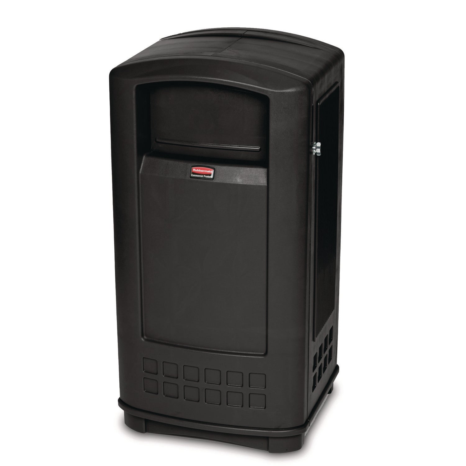 Plaza Jr. Container, 35 gal, Plastic, Black