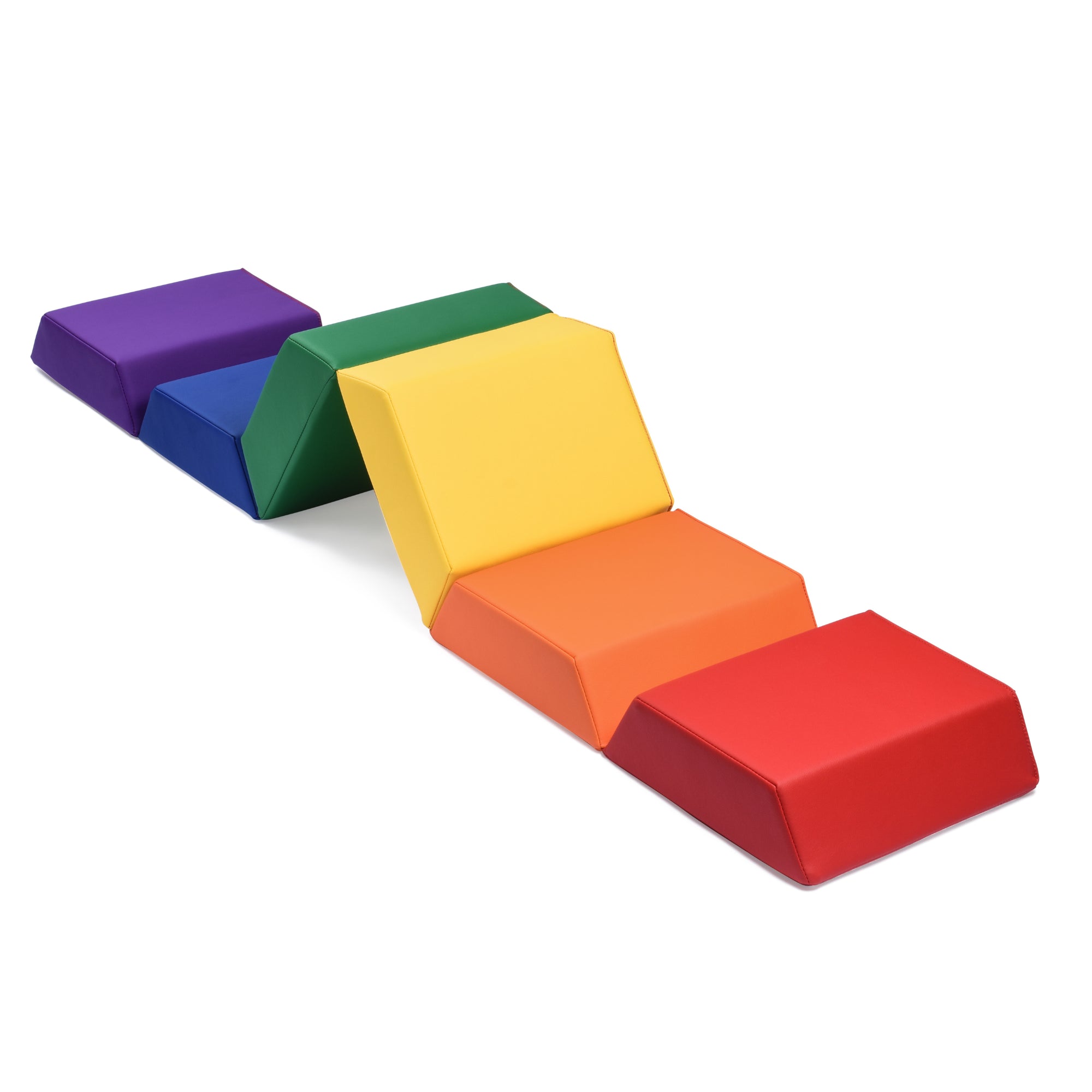Bintiva Soft Play Hexagon - 74.6"L x 12"W x 3.4"H